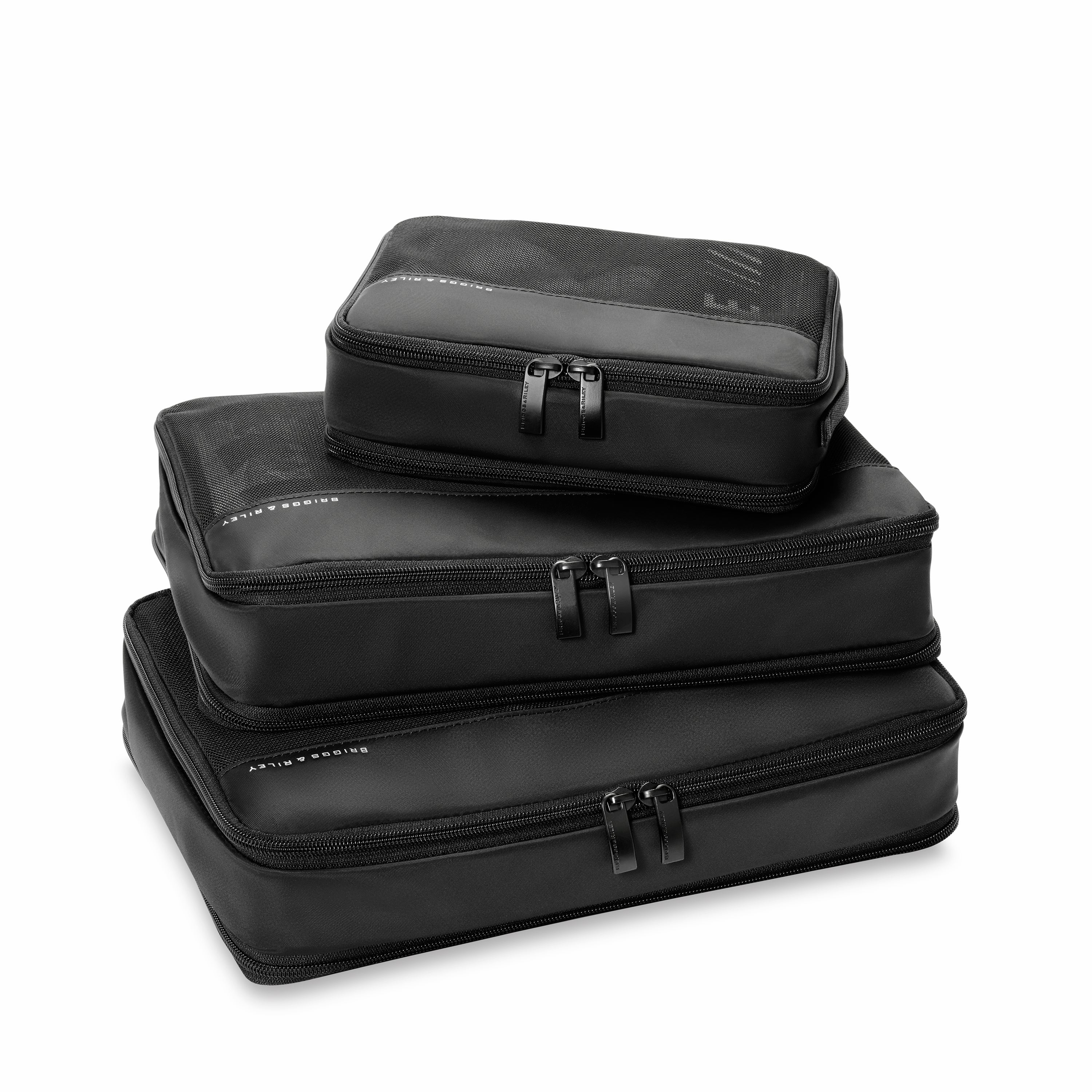 Briggs & Riley Premium Travel Packing Cubes Set - 4-Piece Carry On Organizer for Luggage & Suitcases | Perfect for Business Trips, Vacations & Weekend Getaways