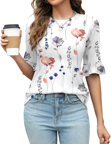 White Big Floral