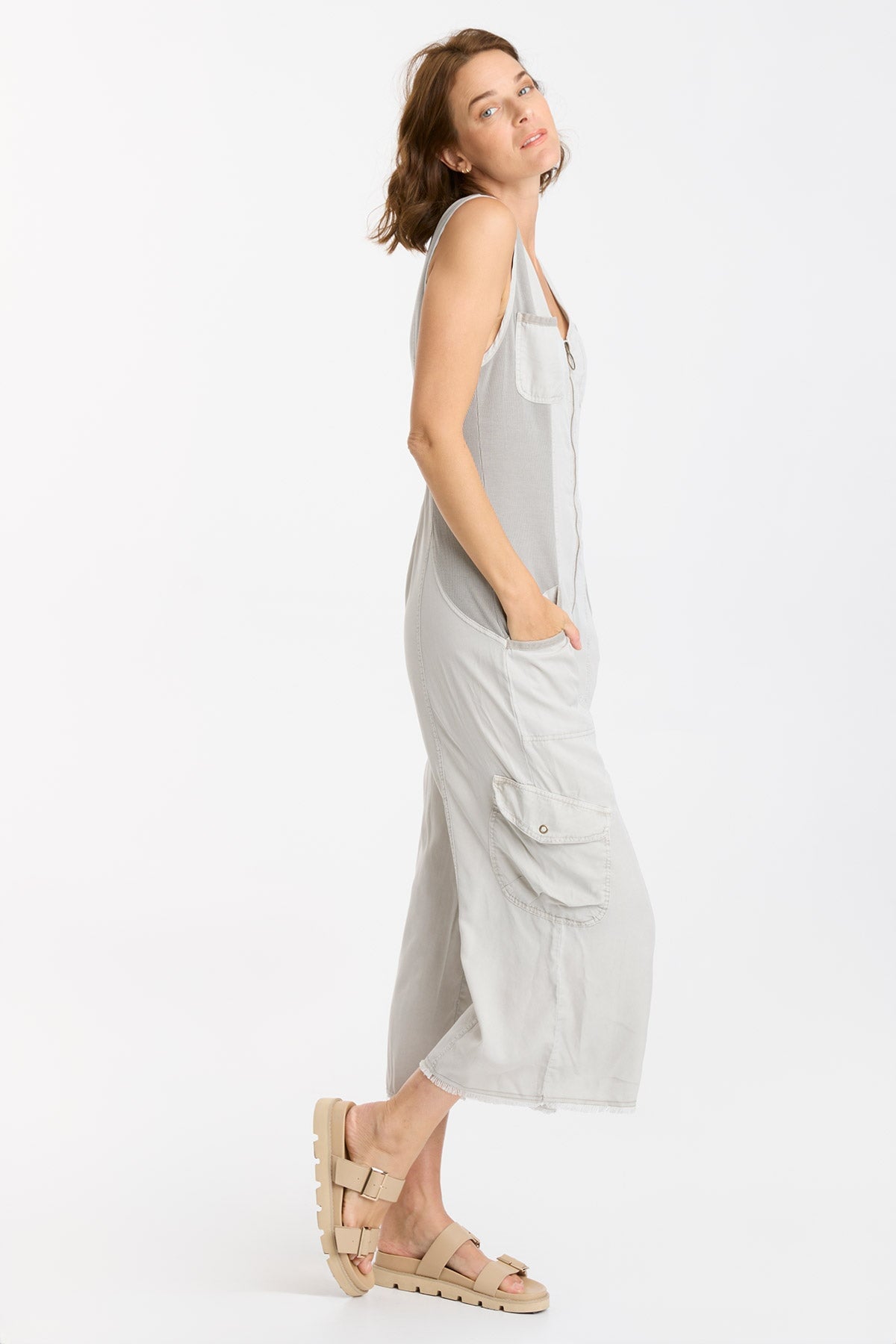 Tavin Women's Stylish Crop Jumpsuit - Comfortable Casual Romper for Summer Outings, Beach Vacations & Music Festivals
