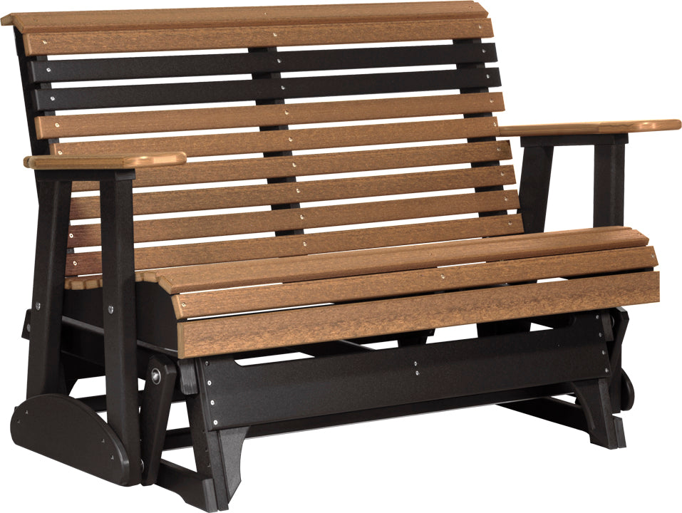 LuxCraft 4-Foot Plain Glider - Smooth & Comfortable Patio Swing for Outdoor Relaxation in Garden, Porch or Backyard