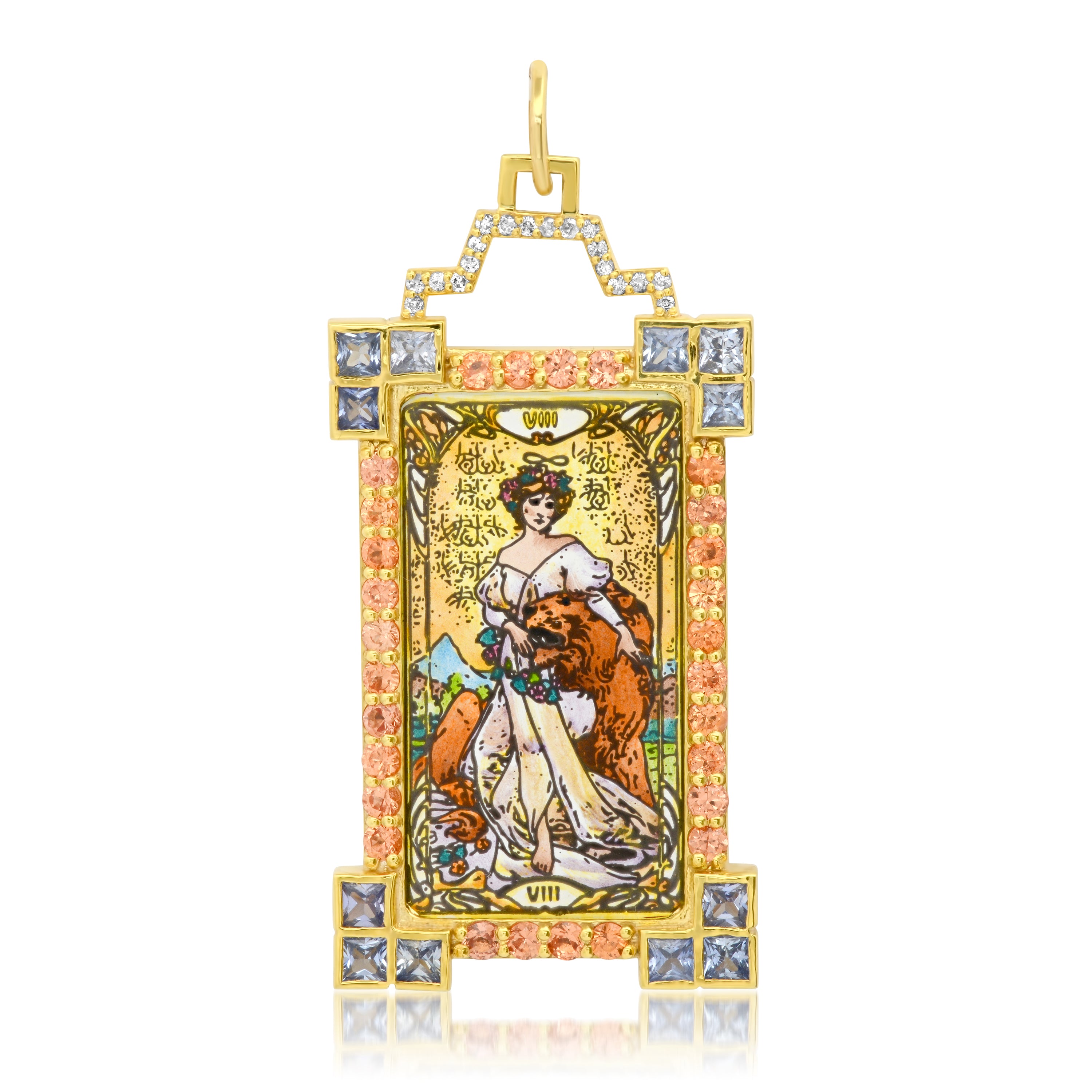 Strength Tarot Card with Chain - Premium Tarot Deck for Divination, Meditation & Spiritual Guidance | Perfect for Beginners & Experienced Readers