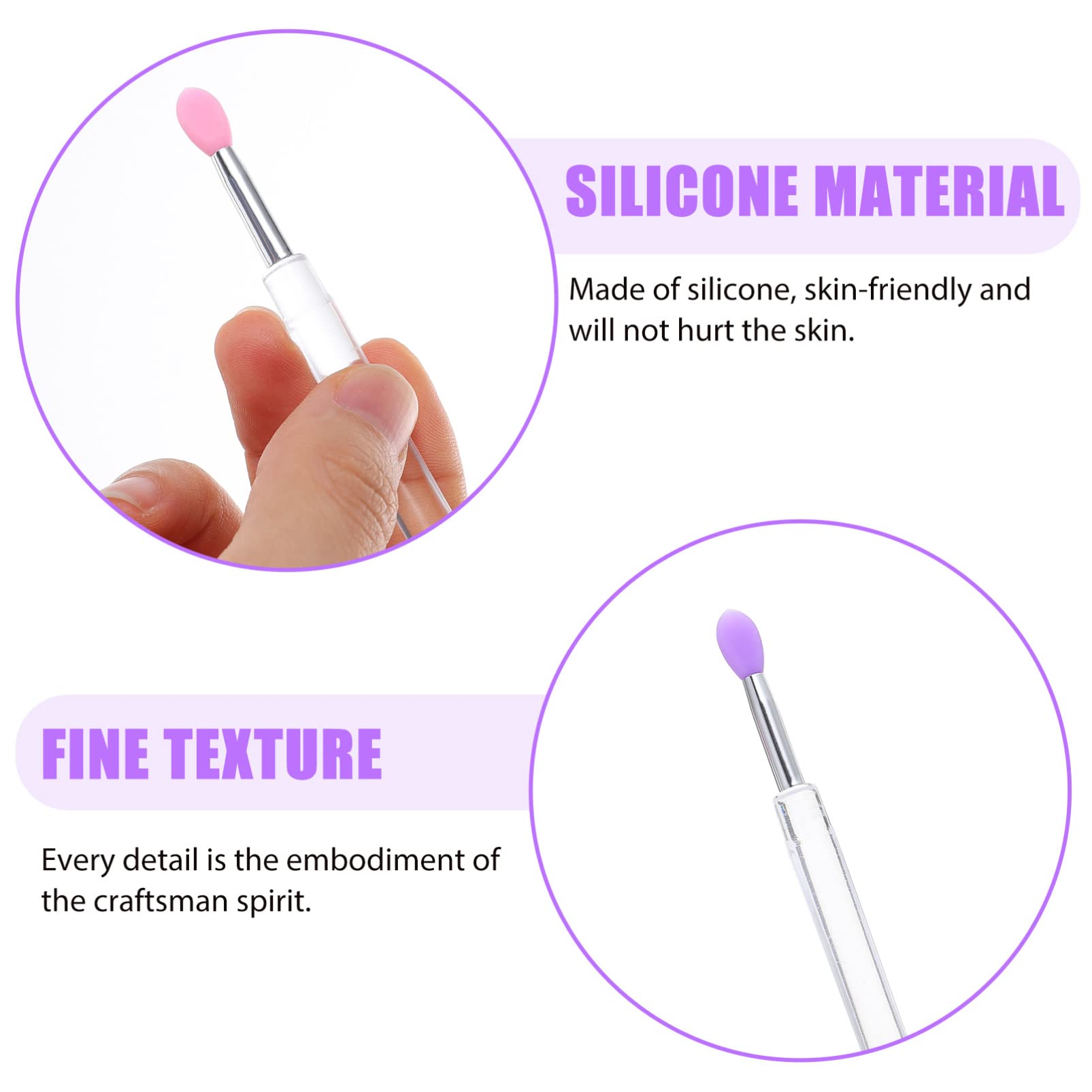 24 Pcs Silicone Lip Brush Set with Lid - Reusable Makeup Brushes for Lipstick & Eyeshadow Application - Perfect for Professional Makeup Artists & DIY Beauty Enthusiasts - Ideal for Home, Salon, and Travel Use