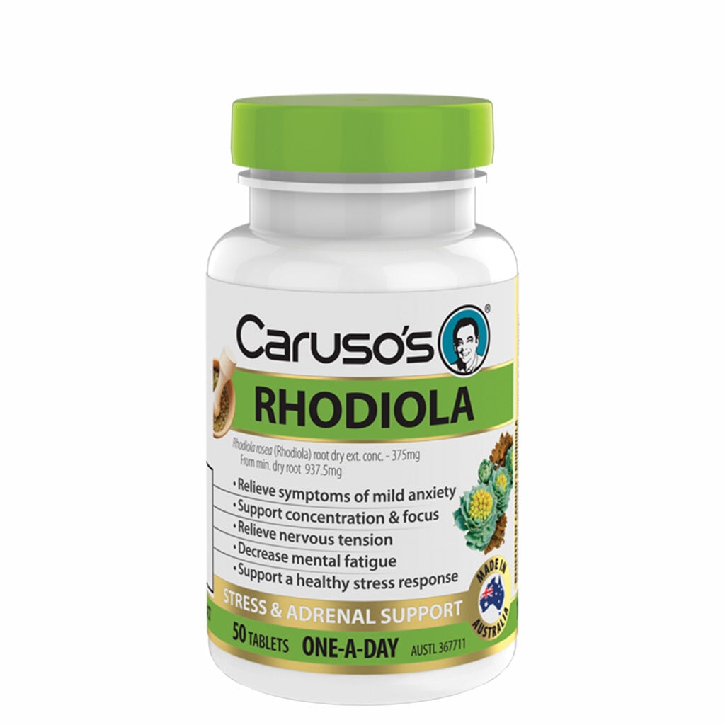 Caruso's Rhodiola One A Day Supplement - Natural Stress Relief & Energy Booster for Daily Wellness | Supports Focus & Mood Enhancement | Perfect for Busy Professionals & Students
