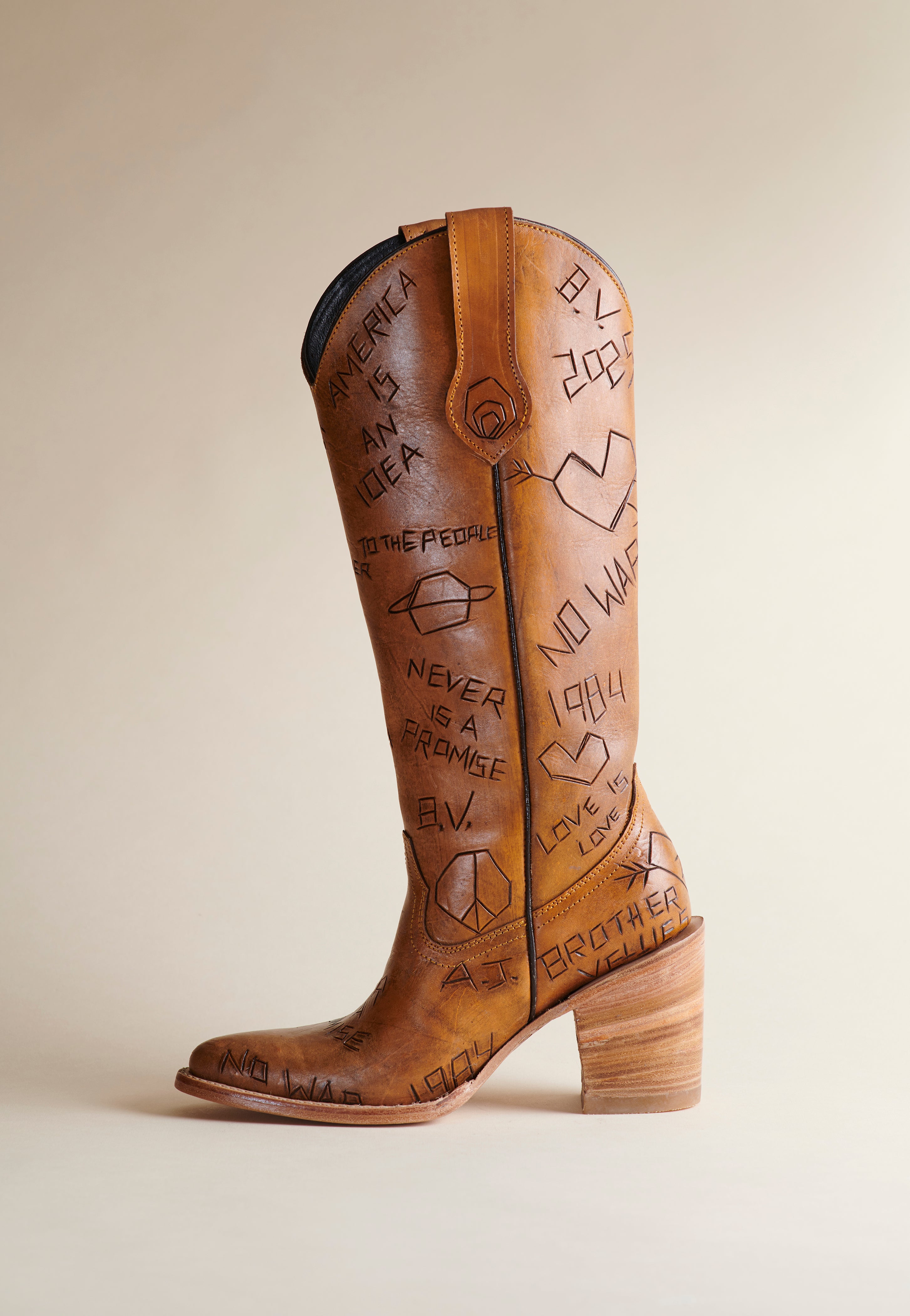 Tree of Life Doodle Cowboy Boots for Women - Western Style Leather Ankle Boots with Hand-Painted Design - Perfect for Country Music Festivals, Rodeo Events & Western Fashion Outfits