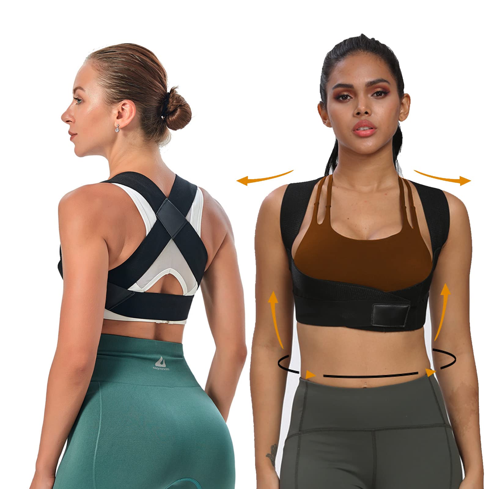 Adjustable Posture Corrector for Women & Men - Upper Back Brace & Support for Chest, Neck, Shoulder Pain Relief - Perfect for Office Work, Driving & Daily Posture Improvement
