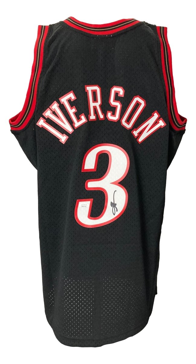 Authentic Allen Iverson Signed Philadelphia 76ers 1997-98 Mitchell & Ness Hardwood Classics Swingman Jersey with JSA COA - Perfect for NBA Memorabilia Collectors and 76ers Fans Display