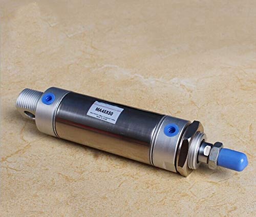 MA4050 40mm-50mm Bore Stainless Steel Double Action Pneumatic Air Cylinder - High Pressure Gas Cylinder for Industrial Automation, Robotics, and Machinery Applications