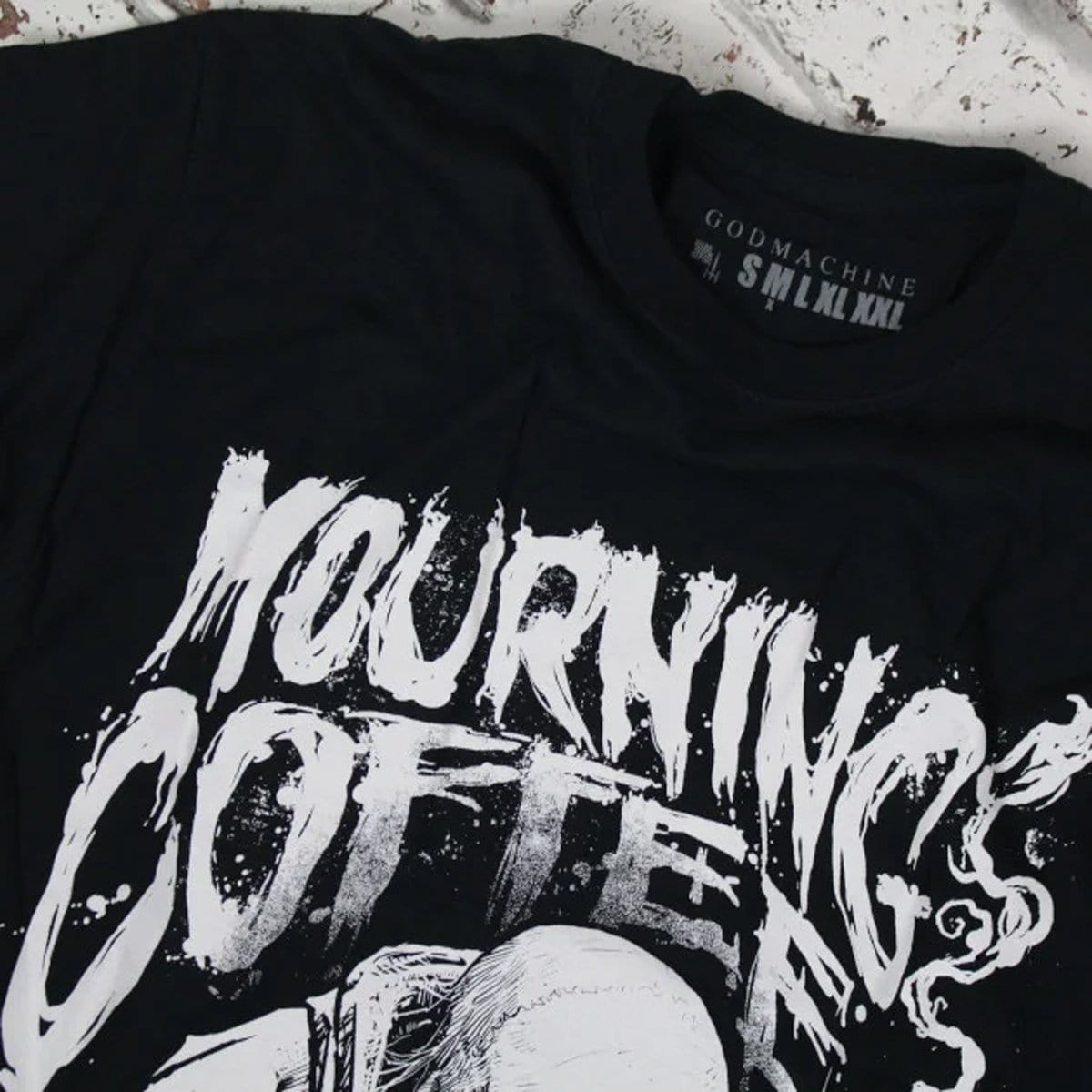 Godmachine Mourning Coffee Graphic T-Shirt - Soft Cotton Tee for Casual Wear & Coffee Lovers