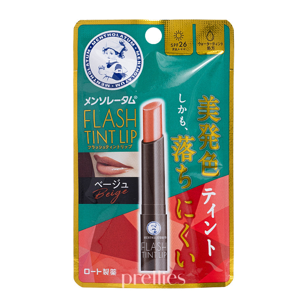 Mentholatum Flash Tint Lip Balm SPF - Moisturizing Beige Tinted Lipstick (2g) - Hydrating & Sun Protection for Daily Wear, Outdoor Activities & Makeup Looks