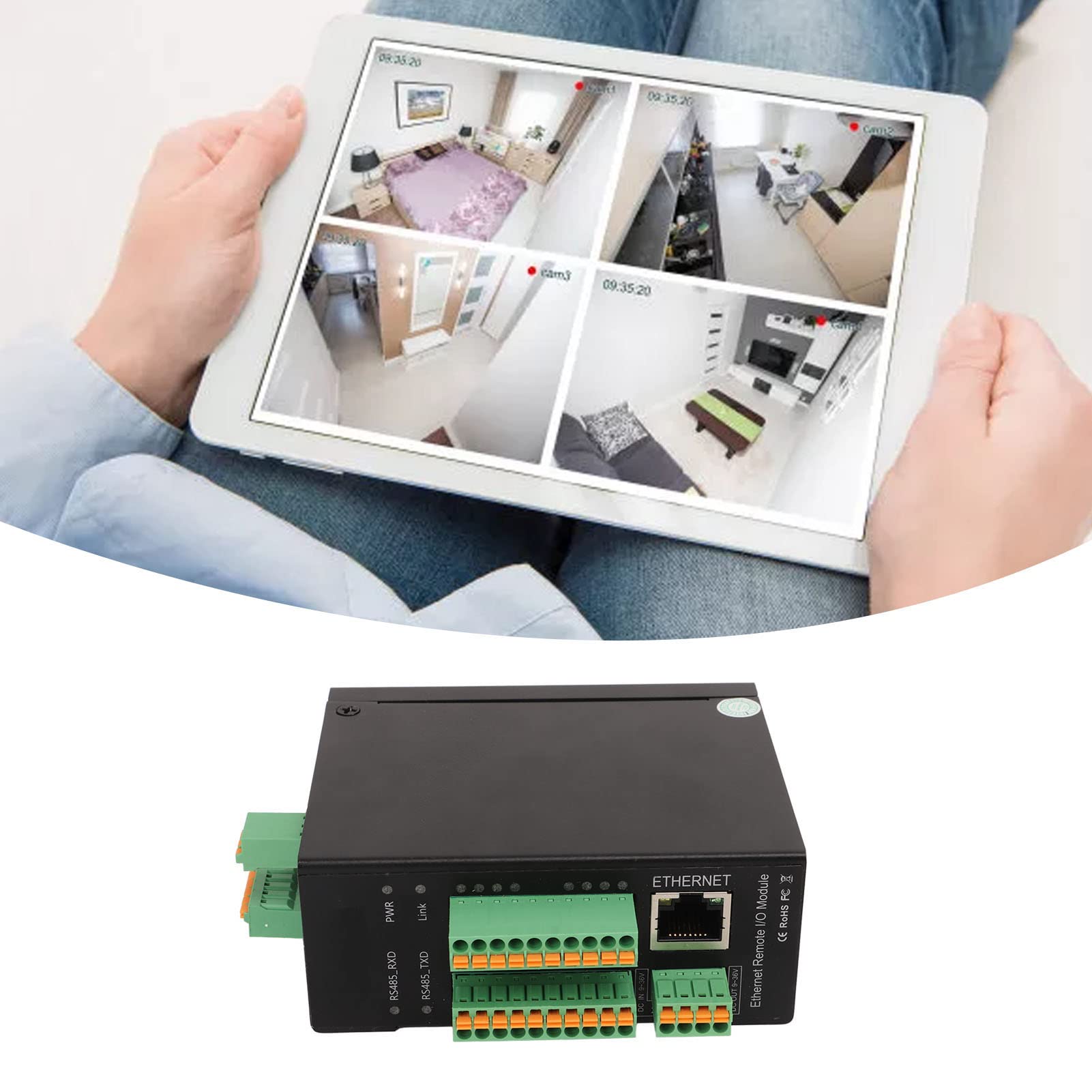M160T Ethernet TCP Module - 8-Channel Modbus to TCP Remote I/O Module with AC100-240V & IP30 Protection | Industrial Automation & Smart Home Data Acquisition Solution