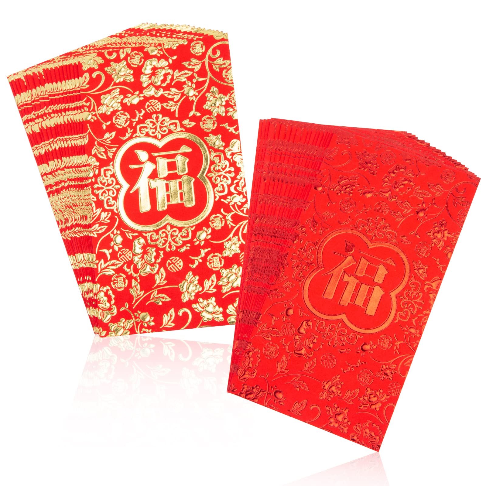 VGOODALL 2025 Chinese New Year Red Envelopes - 36PCS 6.6x3.5 Inch Lucky Money Gift Packets for Lunar New Year, Spring Festival, Weddings & Birthdays | Perfect for Gifting, Celebrations & Good Fortune Wishes