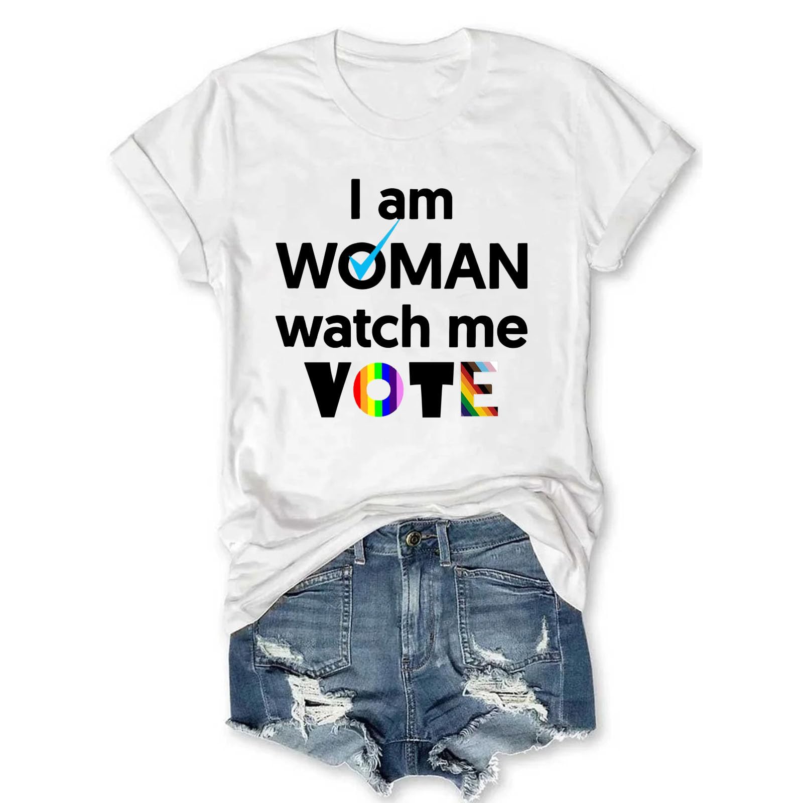 I Am Woman Watch Me Vote T-Shirt - Empowering Women for Elections