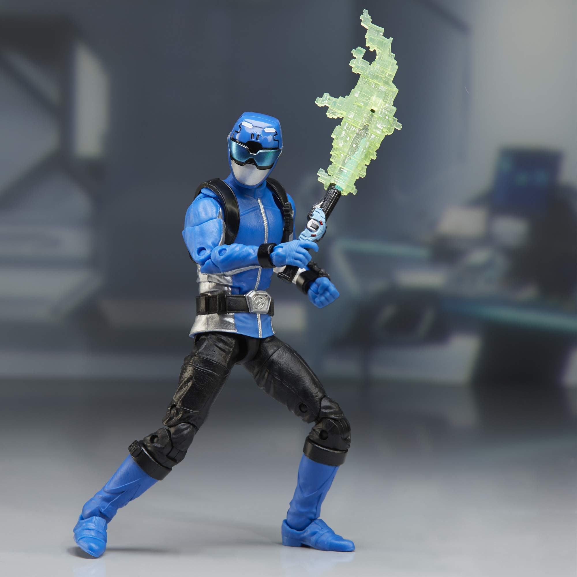 Power Rangers Lightning Collection 6 Inch Beast Morphers Blue Ranger Action Figure Toy with Accessories - Perfect for Collectors, Kids Gift & Display for Superhero Fans