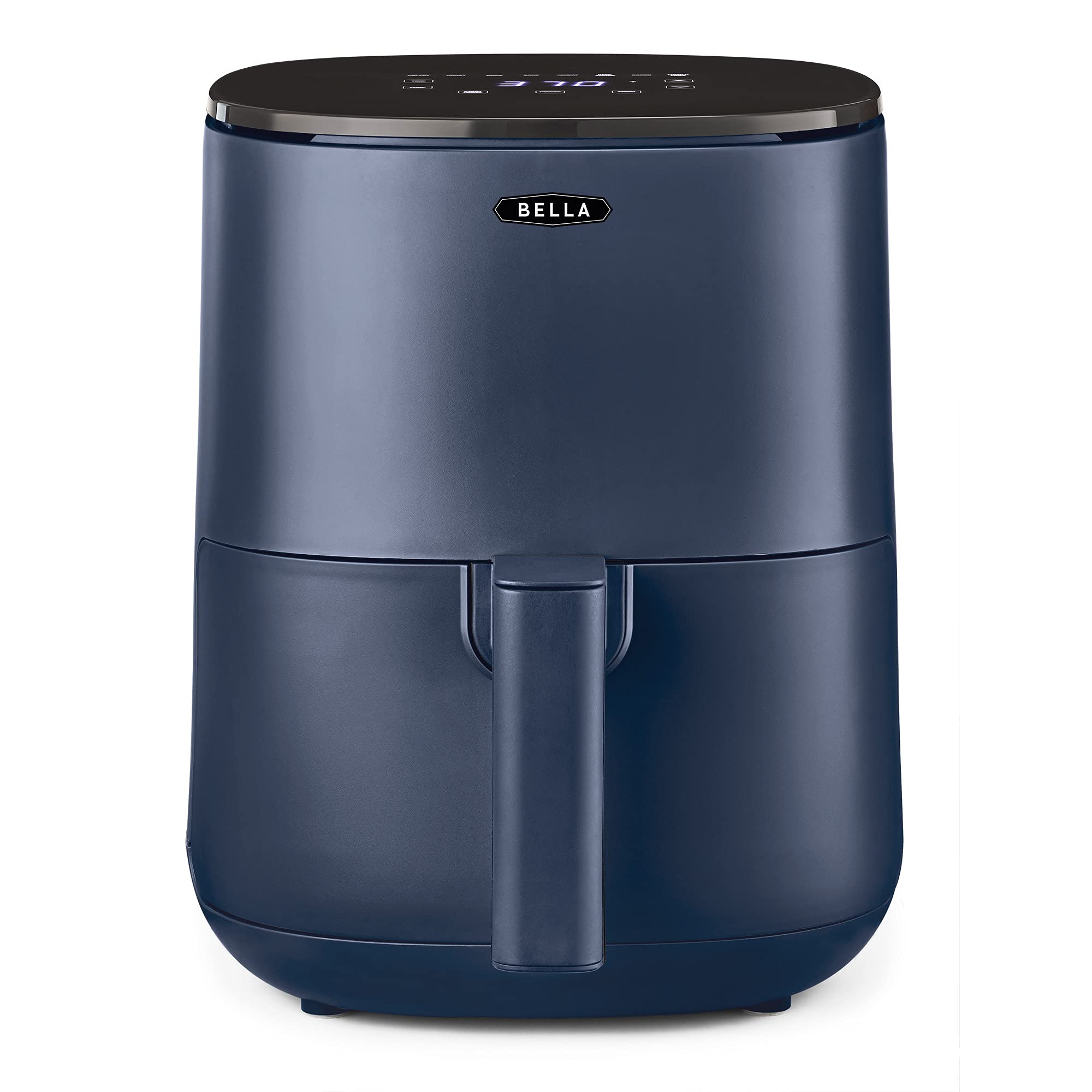 BELLA 3 Quart Touchscreen Air Fryer Oven - 5-in-1 Multicooker with Removable Nonstick Basket & Dishwasher Safe Crisping Tray - 1400W Fast Heating System - Matte Blue - Perfect for Healthy Cooking, Meal Prep & Family Dinners