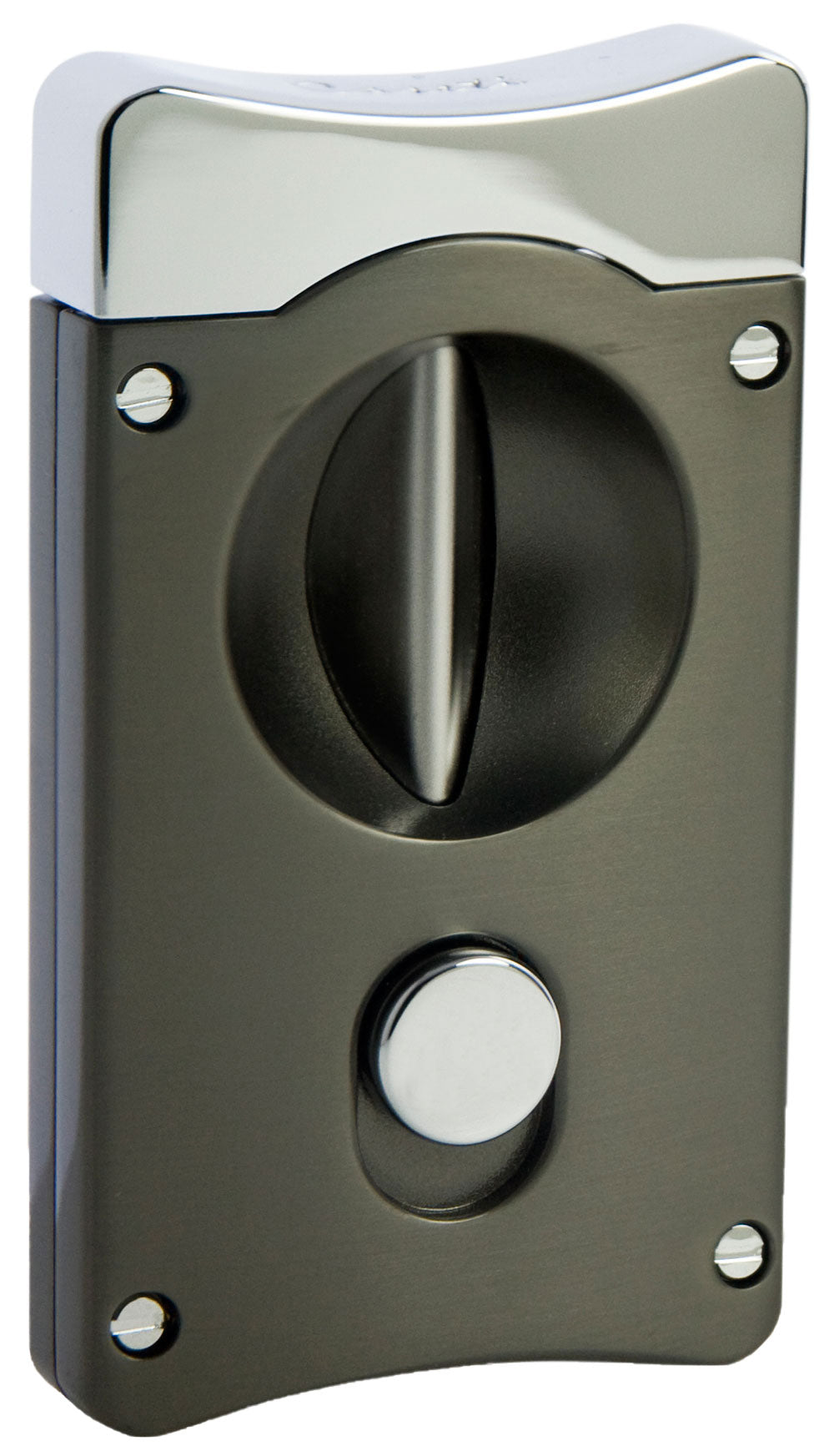Premium Caseti Wedge V Cigar Cutter in Gunmetal - Sharp Stainless Steel Blades for Perfect Cuts - Ideal for Cigar Enthusiasts & Gifts