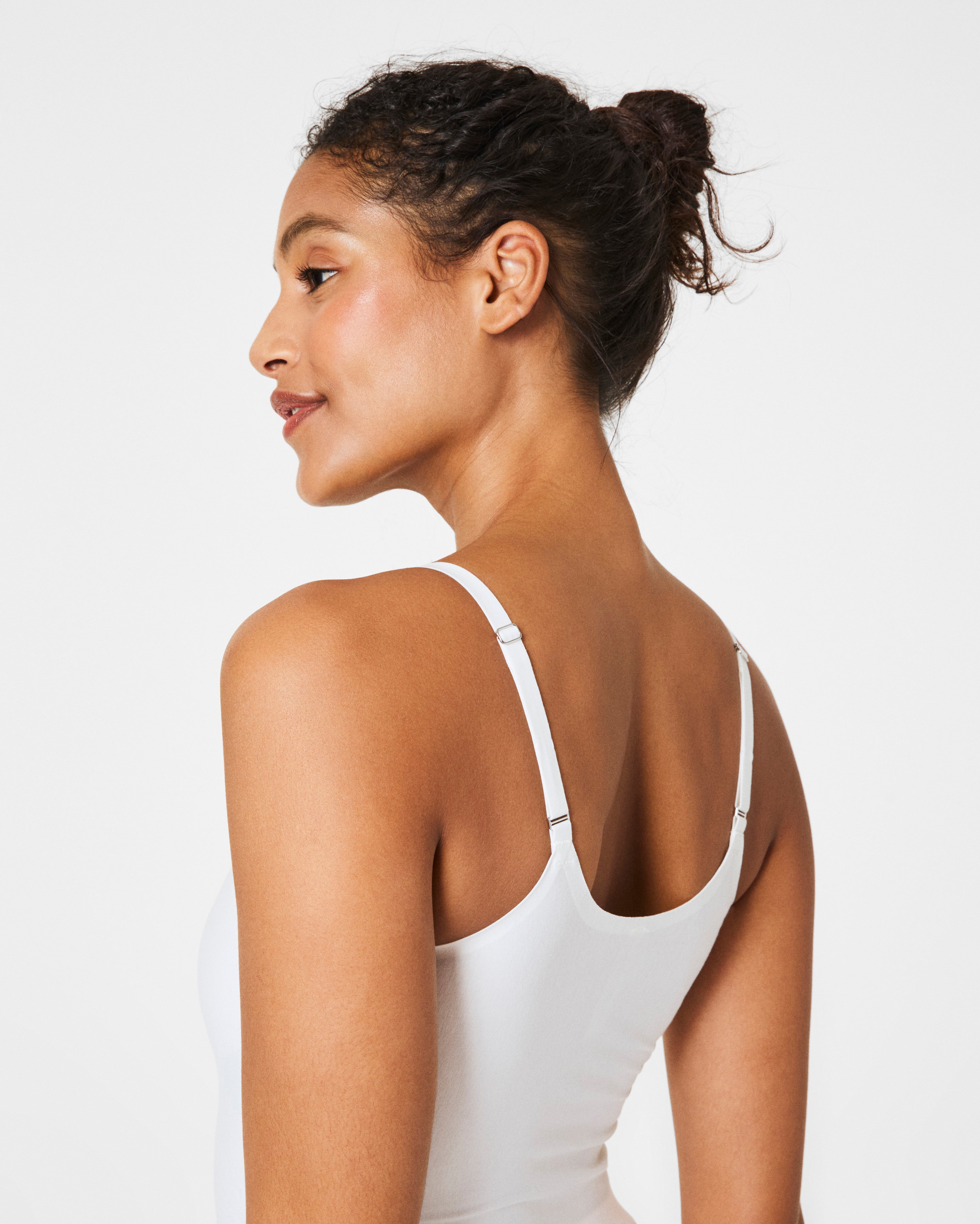 SPANX Shapewear Invisible Supima Cotton Cami - Seamless Slimming Tank Top for Women | Perfect for Layering, Office Wear & Everyday Comfort