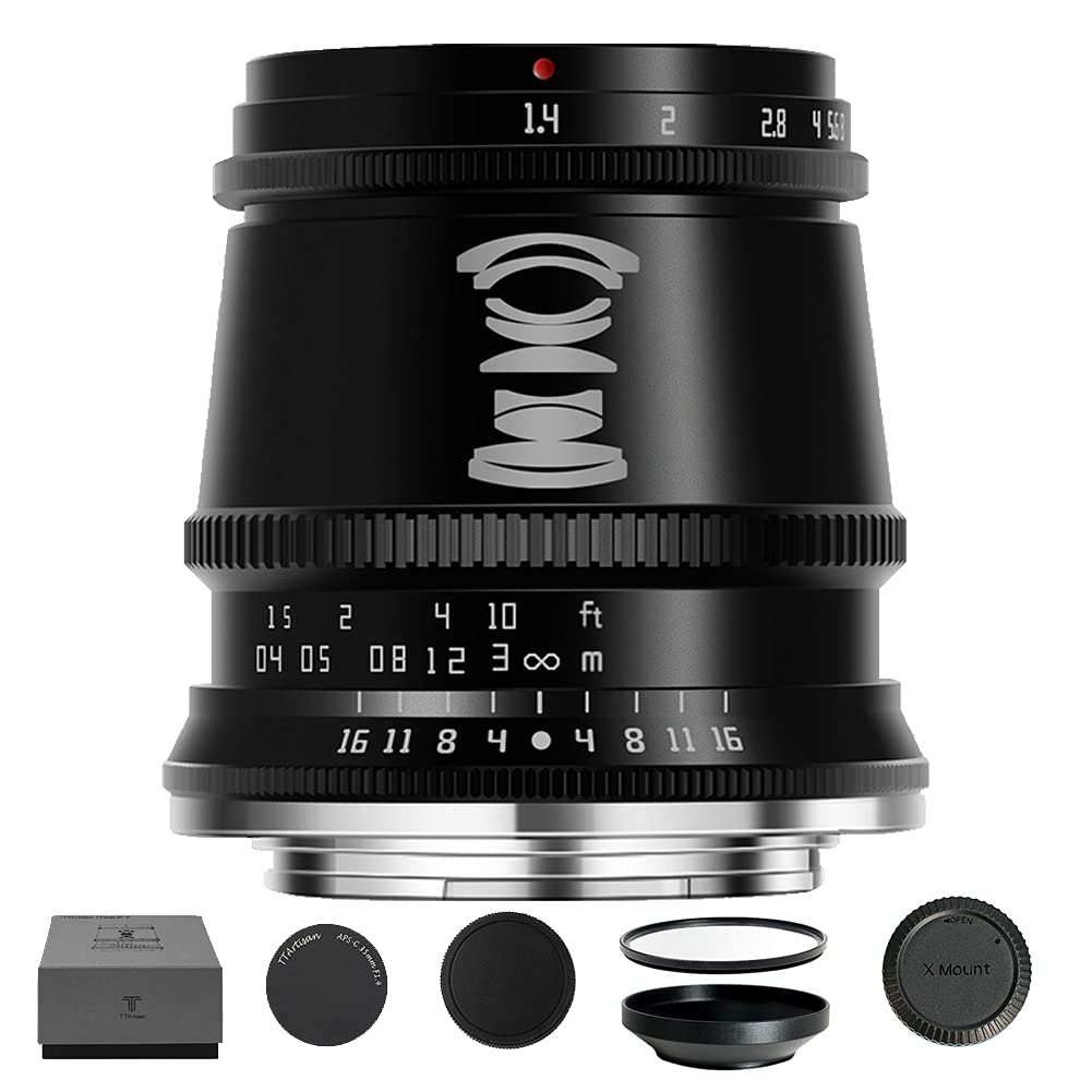 TTArtisan 17mm F1.4 APS-C Large Aperture Wide Angle Manual Prime Lens for Fujifilm X Mount (X-A1/X-A10/X-A2/X-A3/X-A5/X-A7/X-T1/X-T10/X-T2/X-T20/X-T3/X-T30/X-T100/X-PR01) - Perfect for Street Photography, Travel & Landscape Shooting