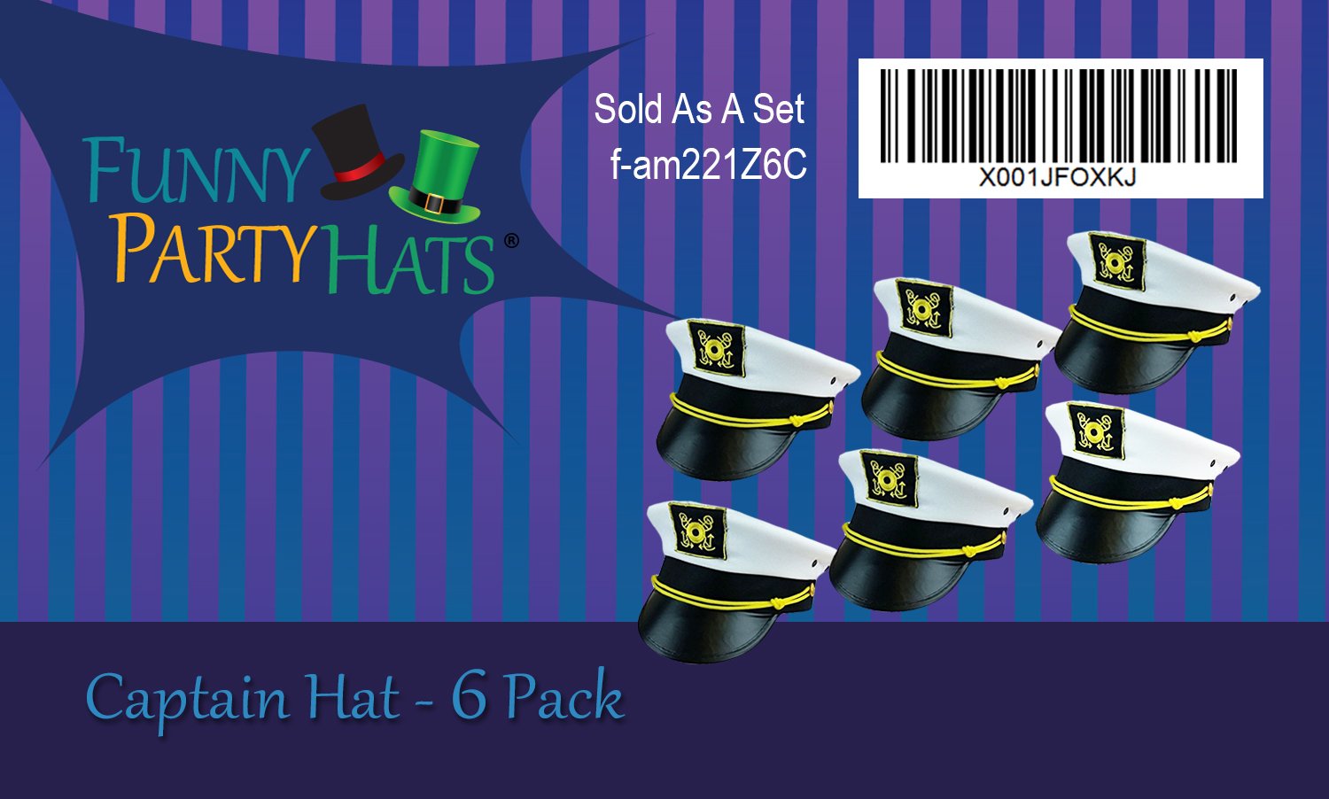Funny Nautical Captain Hats for Parties - Yacht & Cruise Ship Theme Costume Accessories - Perfect for Bachelor, Bachelorette & Themed Events - Great for Boat Parties, Halloween & Costume Events