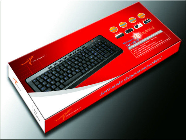 Multimedia LED Backlit Gaming Keyboard W 9868BK - USB Wired Mechanical Keyboard with Rainbow RGB Lighting for PC, Laptop, Mac - Perfect for Gaming, Typing & Office Work