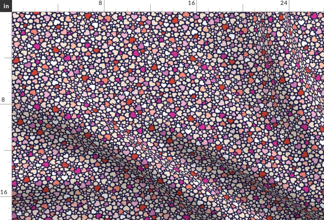 Ditsy Hearts Blue Valentine Love Printed Minky Fabric by The Yard - Perfect for Sewing Baby Blankets, Quilt Backing & Plush Projects | Valentine's Day Decor & DIY Crafts
