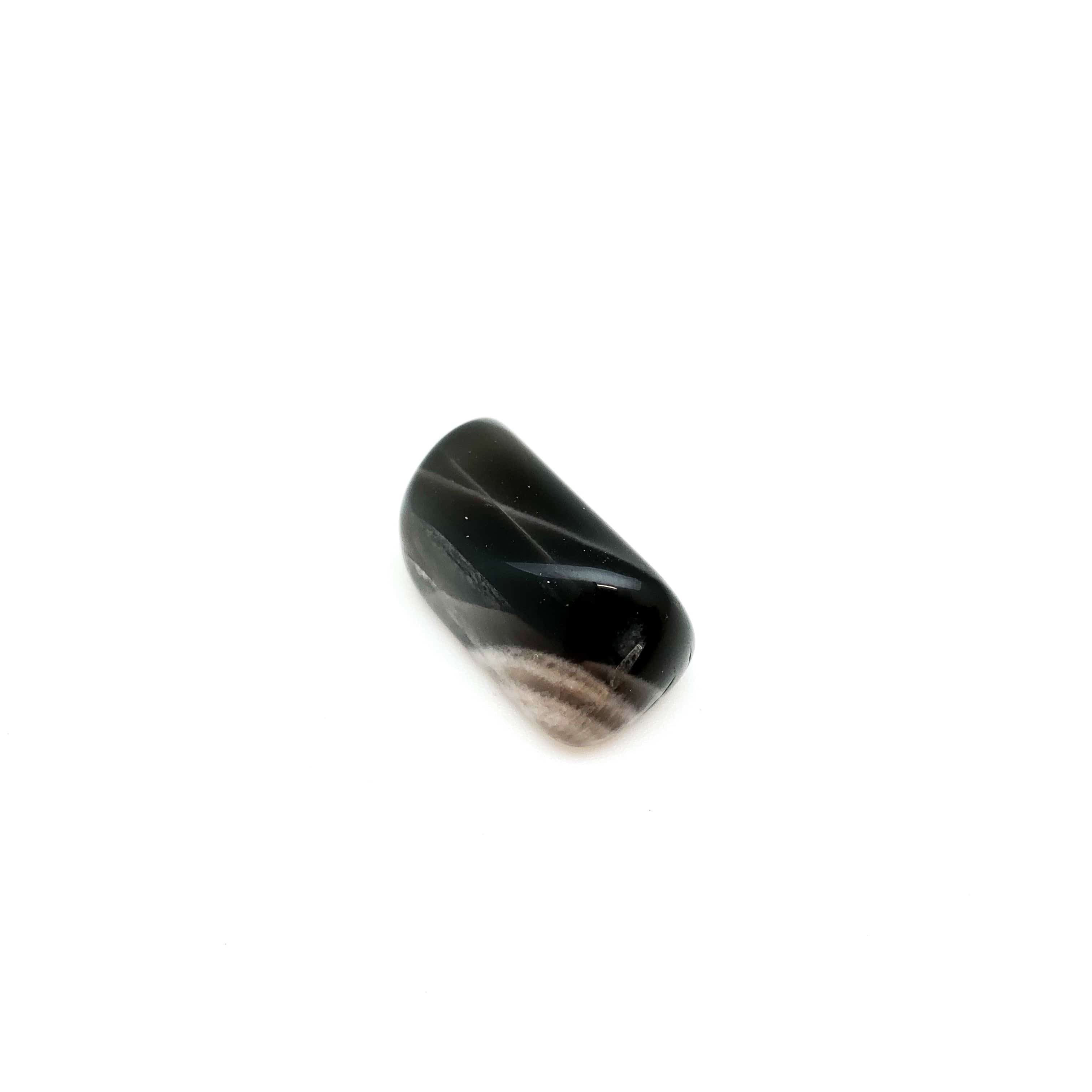 Black Moonstone Tumbled Pocket Stone - Healing Crystal for Meditation, Stress Relief & Spiritual Growth | Perfect for Reiki, Yoga & Energy Work