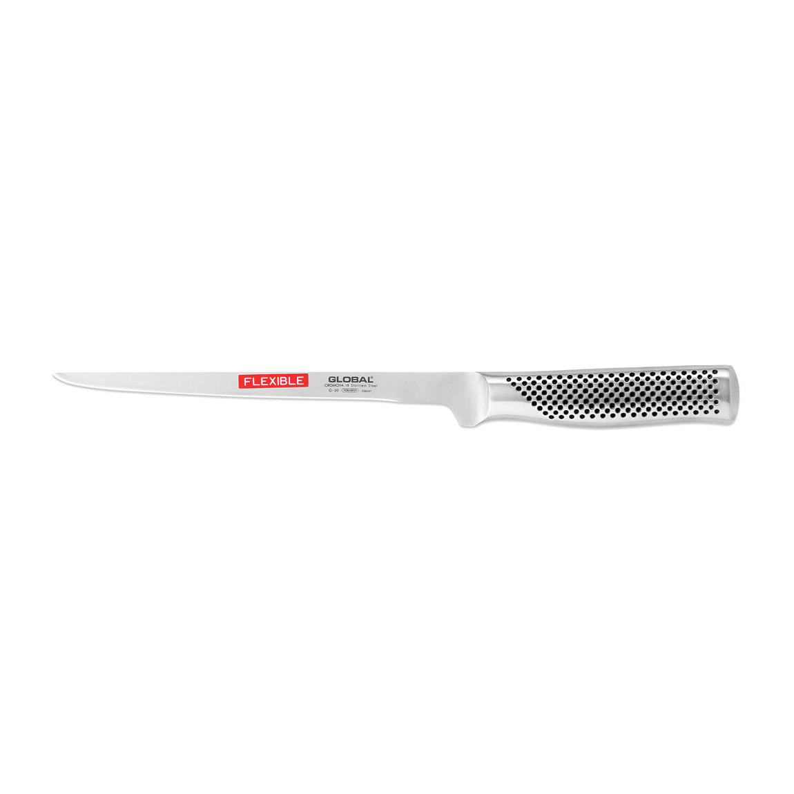 Global G 30 Flexible Swedish Filet Knife - 8 Inch High Carbon Stainless Steel Blade for Precision Slicing | Perfect for Chefs, Home Cooking & Meat Preparation