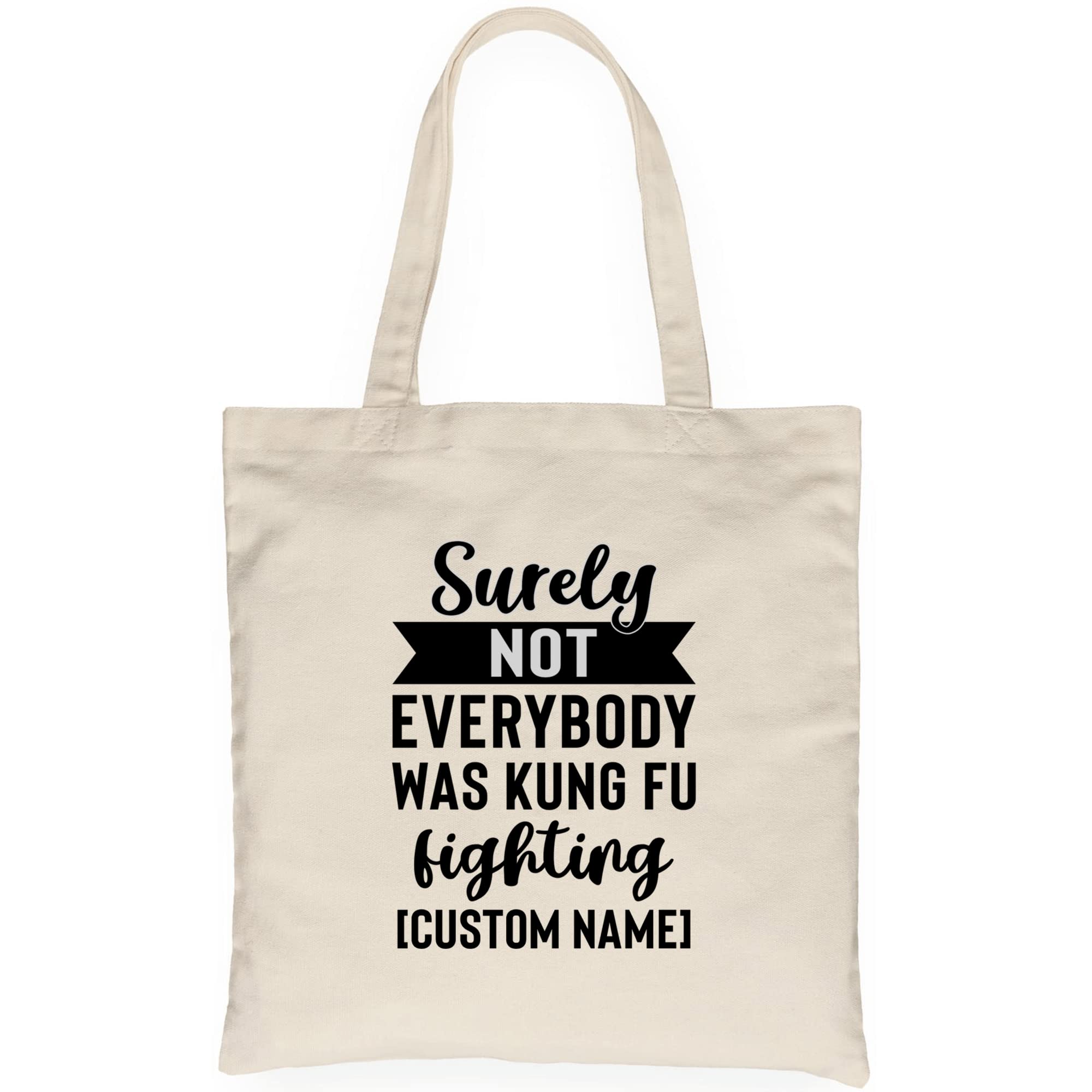 Custom Name Personalized Funny Quotes Canvas Tote Bag - Large Heavy Duty Reusable Grocery Bag for Men, Boys & Teens - Perfect for Shopping, Travel, Beach, Sports & Holiday Gifts - Durable Multipurpose Carryall for Daily Use, Picnics & Outdoor Activities