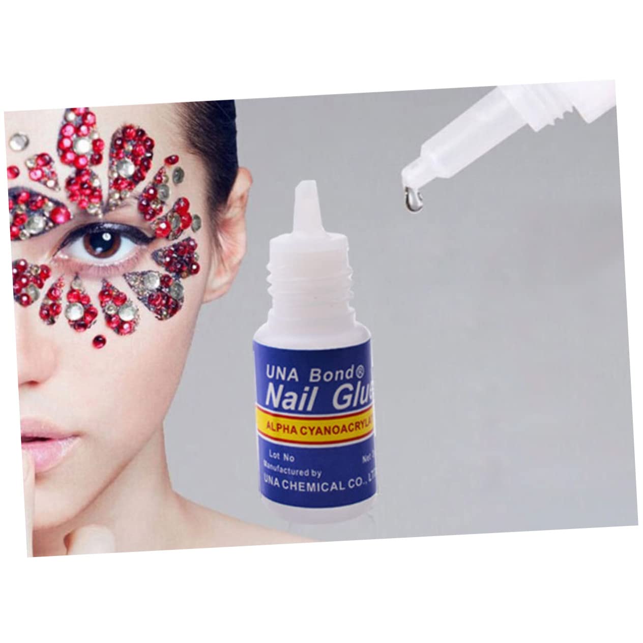 Minkissy 4pcs Nail Glue for Acrylic Nails - Strong Adhesive for Fake Nails, Press On Nails & Nail Tips - 3g Brush On Glue for Nail Art & Accessories - Perfect for Salon, Home Manicure & DIY Nail Extensions