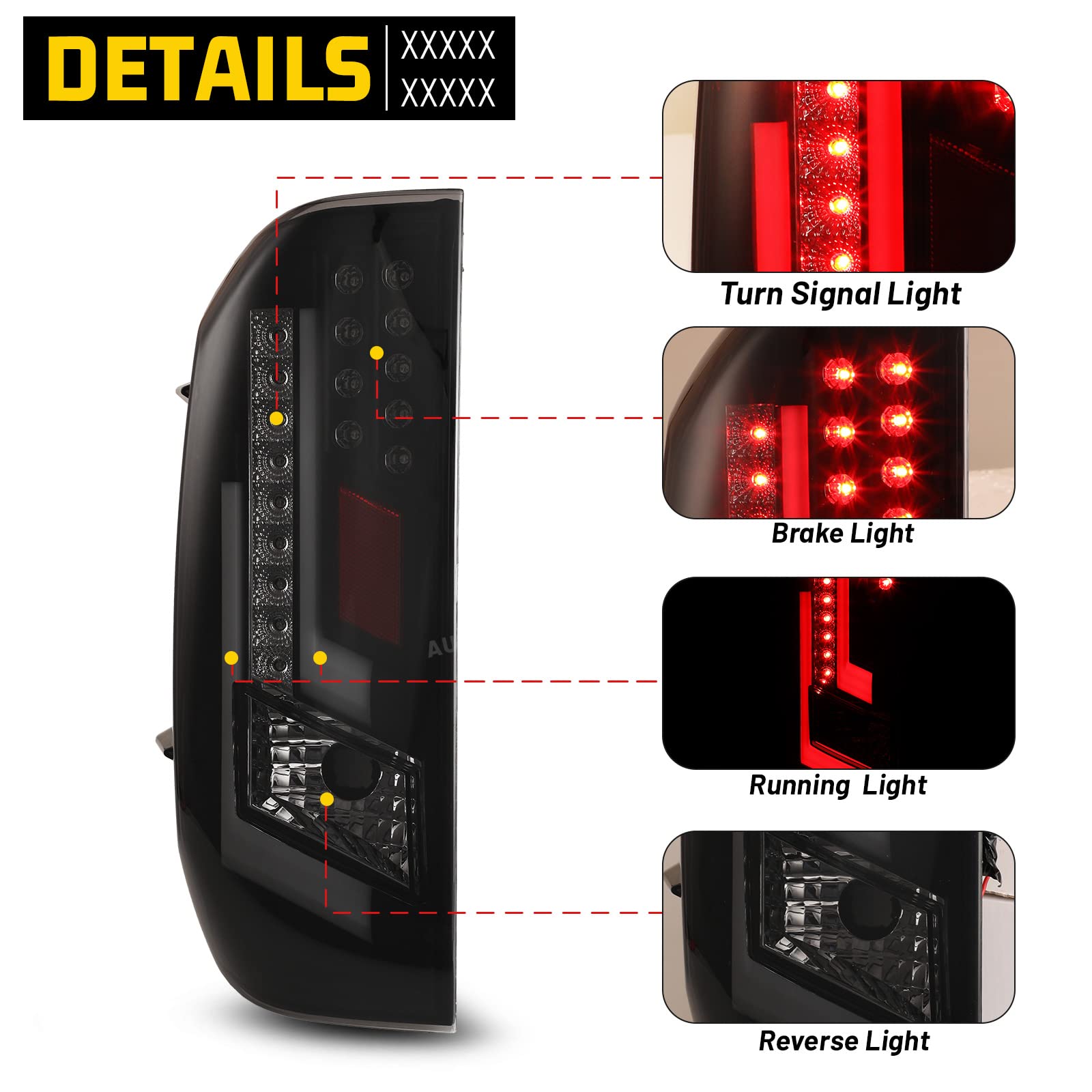 LED DRL Tail Lights for Toyota Tundra 2014-2021 - LED Turn Signal & Brake Light Assembly Replacement Kit - Perfect for Tundra Pickup Truck Upgrades & Night Driving Safety