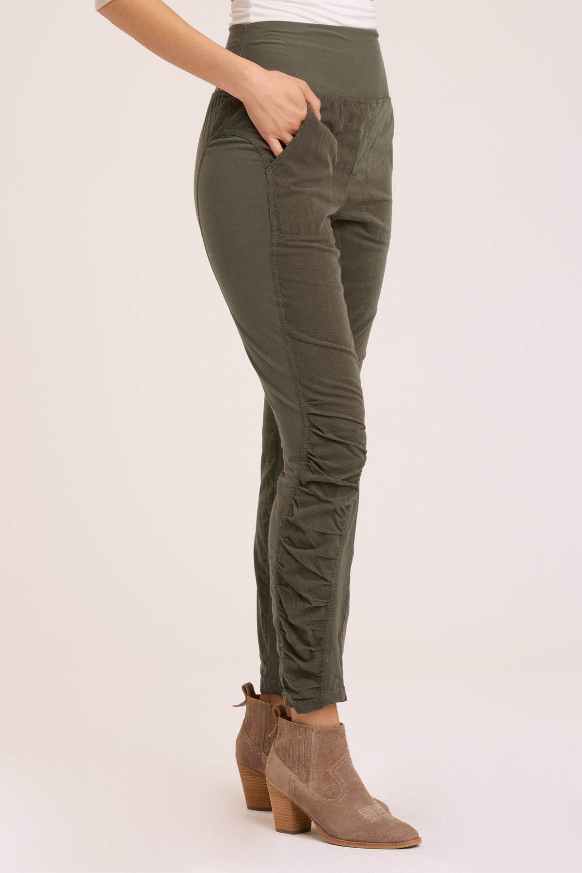 Women's High Waist Cord Penny Leggings - Stretchy & Comfortable Yoga Pants for Workout, Running, and Everyday Wear
