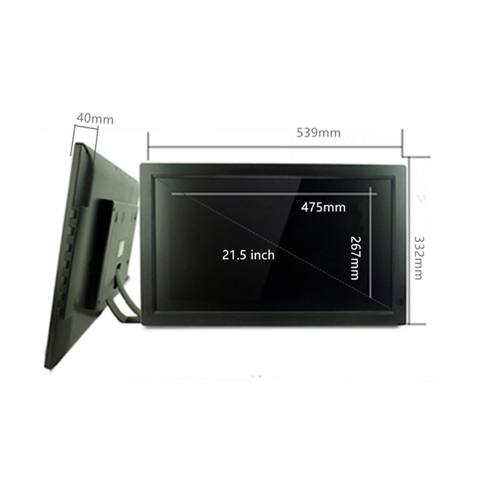22 Inch HD Digital Photo Frame & Video Display - Commercial Electronic Advertising Screen for Stores, Restaurants, Offices (Black) | Perfect for Digital Menus, Promotions & Product Showcases