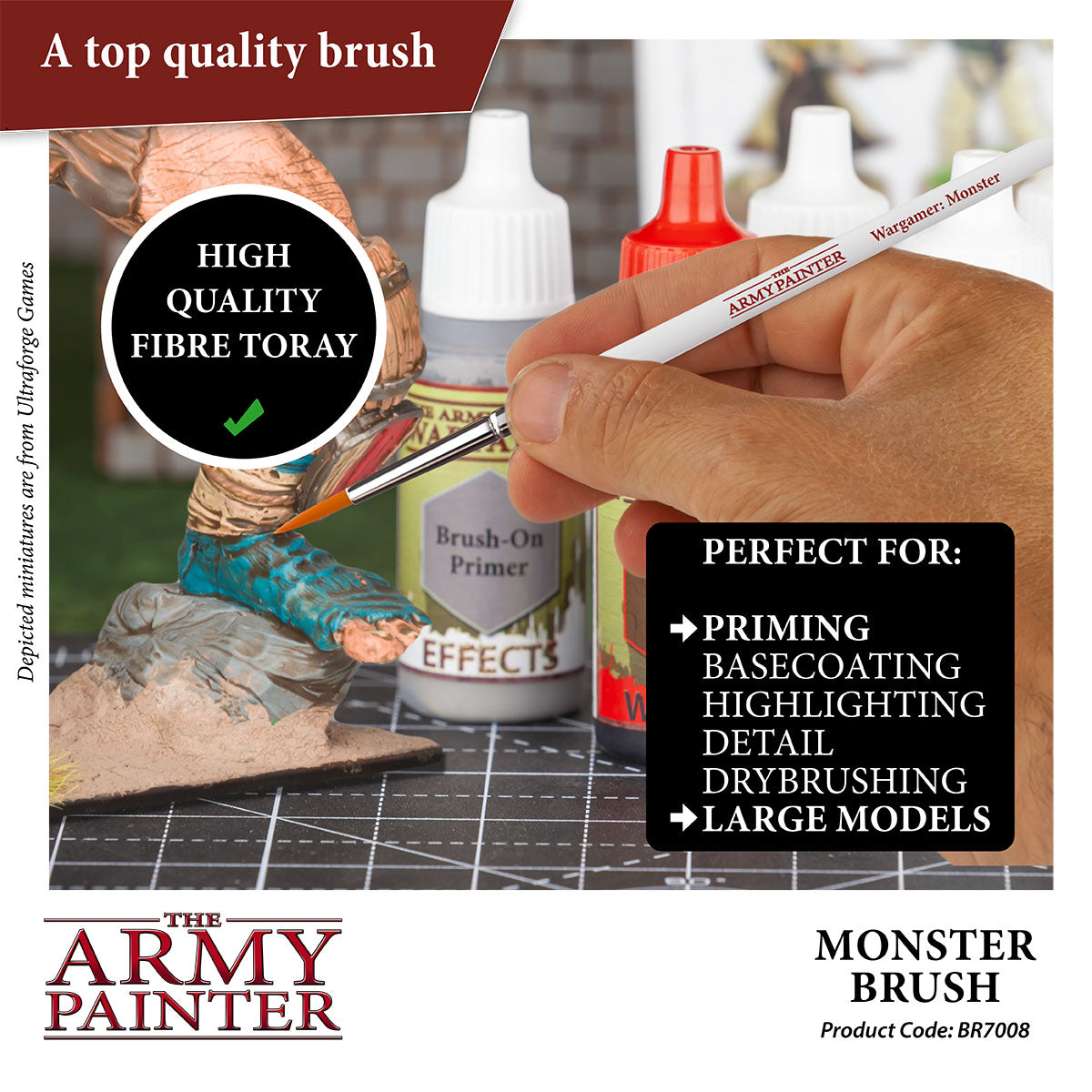 Wargamer Brush: Monster - High-Quality Miniature Painting Brush for Tabletop Gaming & Warhammer - Perfect for Detailed Model Painting & Hobbyists