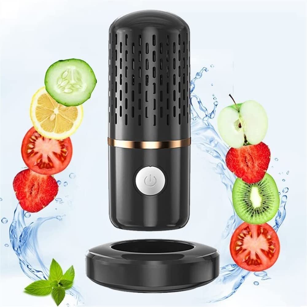 Portable Wireless Fruit and Vegetable Washing Machine with OH Ion Purification Technology - Clean Fruits, Veggies, Rice & Tableware | Compact Size C | Perfect for Kitchen, Camping & Travel Use