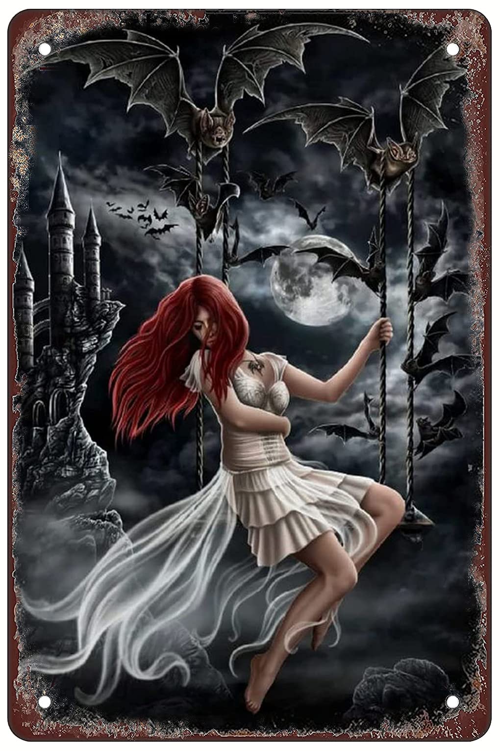 Bride Dark Fantasy Retro Tin Sign 8x12 Inch - Funny Wall Decor for Bars, Cafes & Pubs
