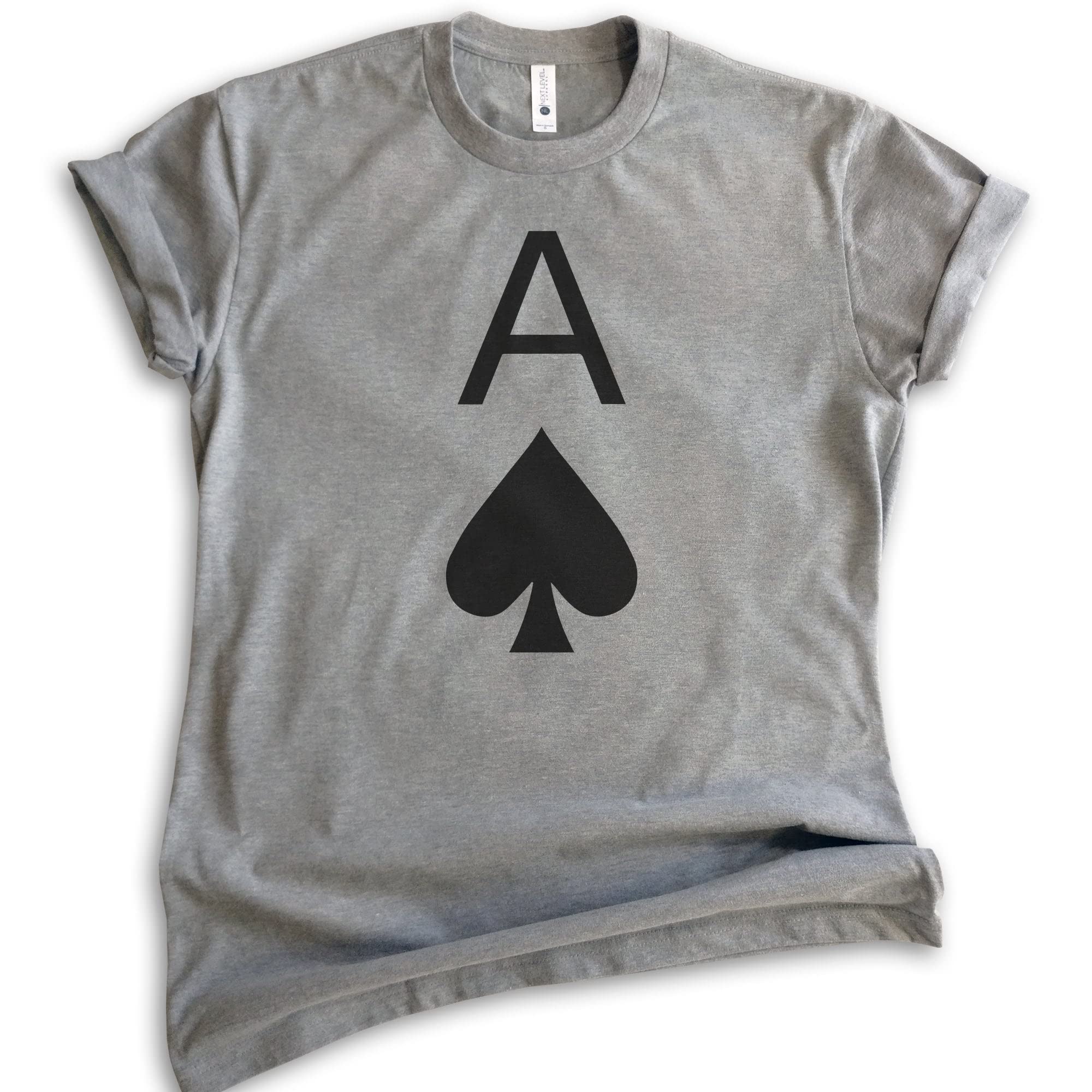 Ace of Spades Unisex T-Shirt for Men & Women - Stylish Poker Card Design Tee for Casino Nights, Poker Parties & Casual Wear