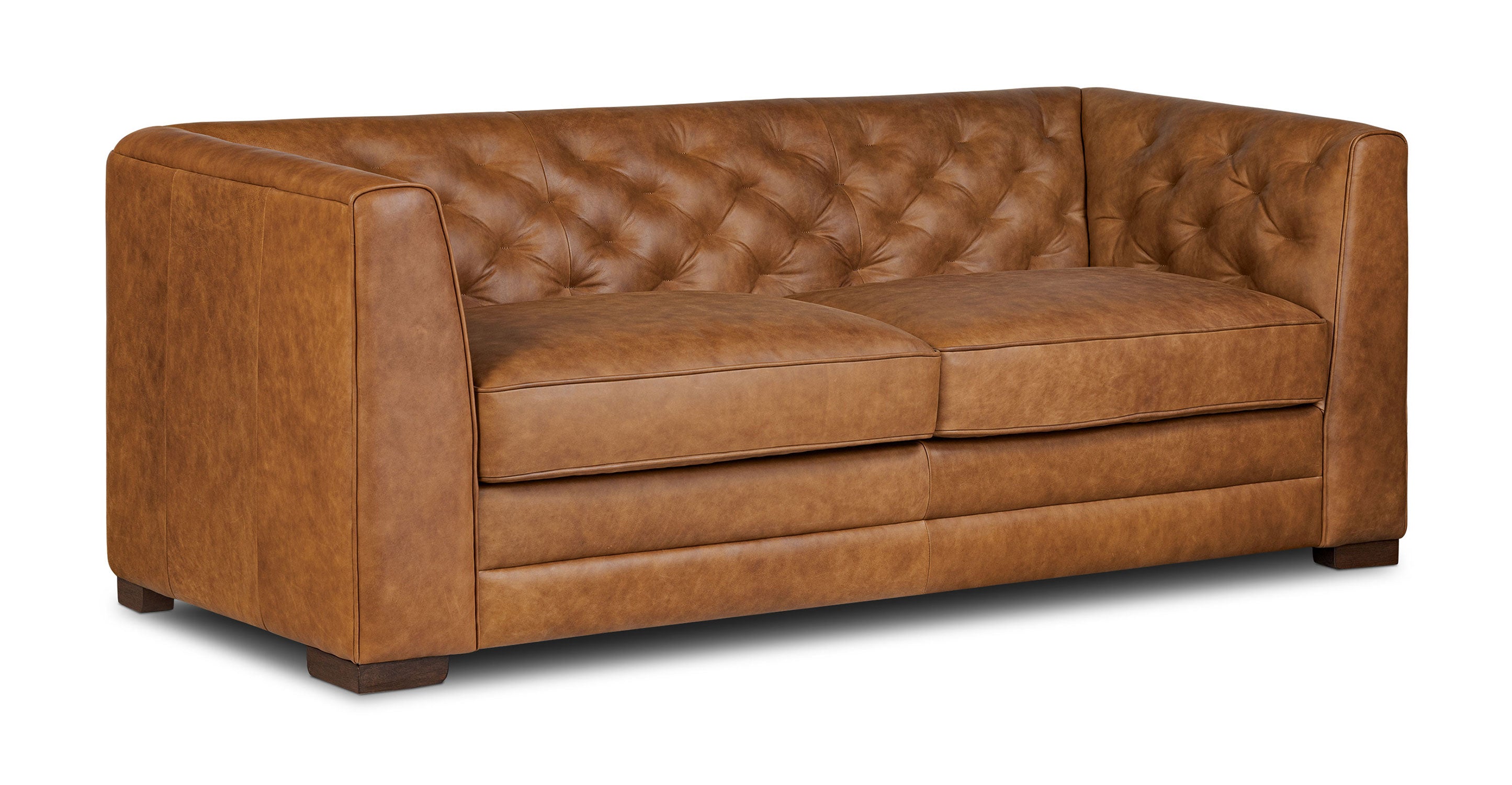 Essex 86 Leather Pull-Out Convertible Sleeper Sofa - Modern Leather Sofa Bed for Living Room, Guest Room & Small Spaces