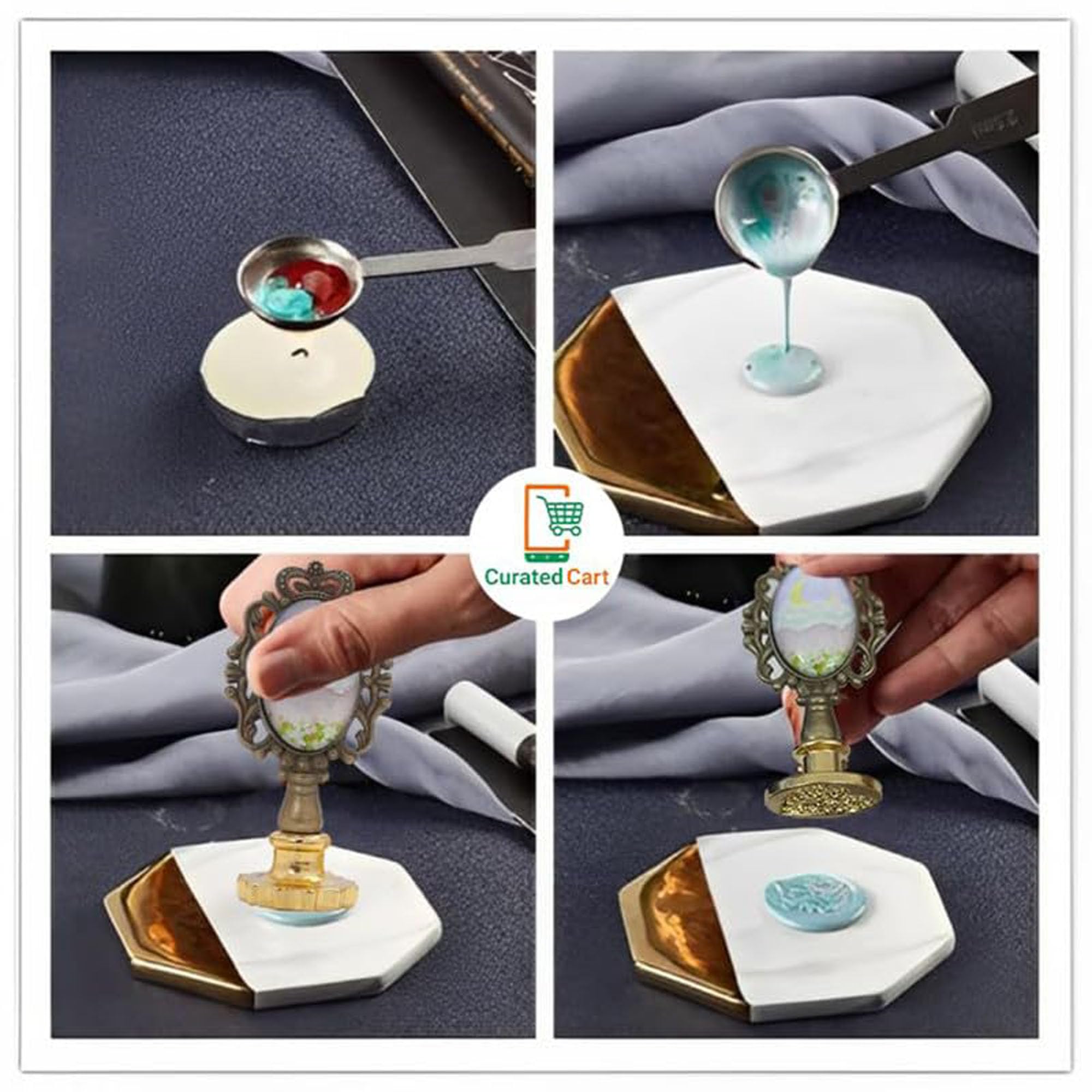 Premium 200-Piece Wax Seal Kit with 10 Color Beads, Wax Stove, Spoon & 2 Pens - DIY Wax Stamp Set for Wedding Invitations, Holiday Cards, Christmas Gifts, Scrapbooking & Elegant Stationery Crafting