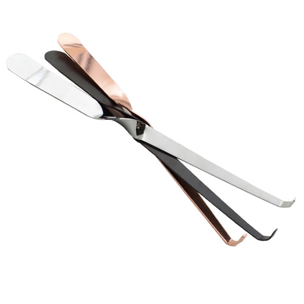 Mollensiuer 3-Pack Stainless Steel Candle Wick Dippers & Snuffers Set - Black, Silver, Rose Gold for Aromatherapy, Home Decor & Romantic Ambiance