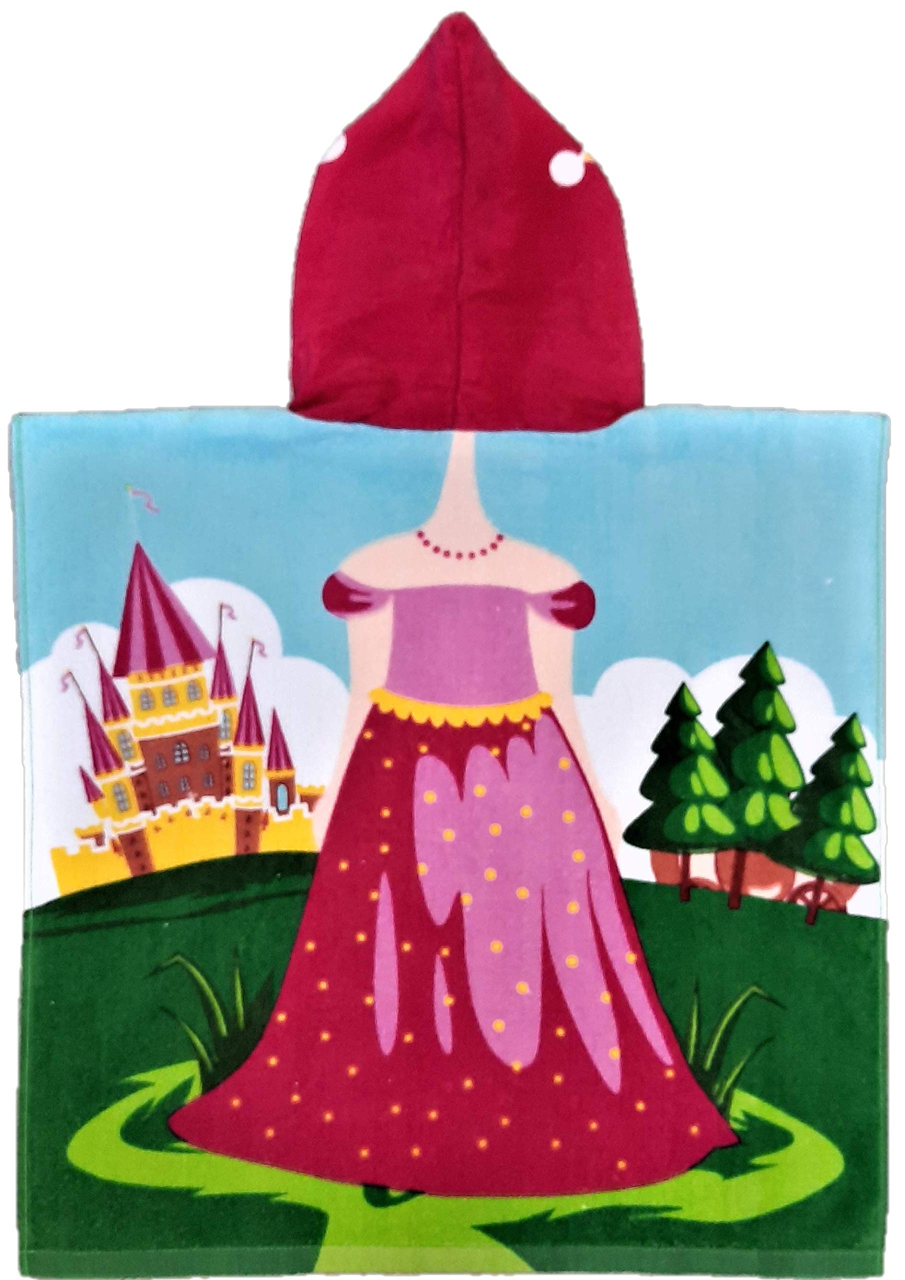 Disney Princess Fuchsia Terry Bath Towel 20x40 - Soft & Absorbent for Kids, Bath, Pool, and Beach