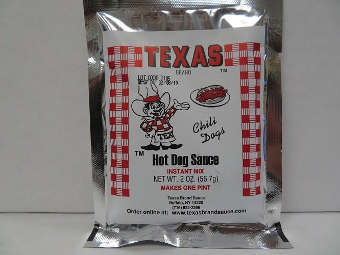 Original Texas Hots Hot Dog Sauce Instant Mix - Authentic Buffalo Flavor, Easy to Prepare, Perfect for BBQs, Picnics & Game Day Snacks - Great for Hot Dogs, Burgers & Sandwiches