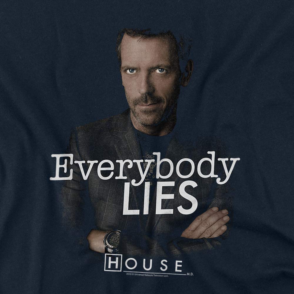 House Everybody Lies Unisex Adult T-Shirt | Funny TV Show Quote Tee | Casual Wear & Gift for Fans