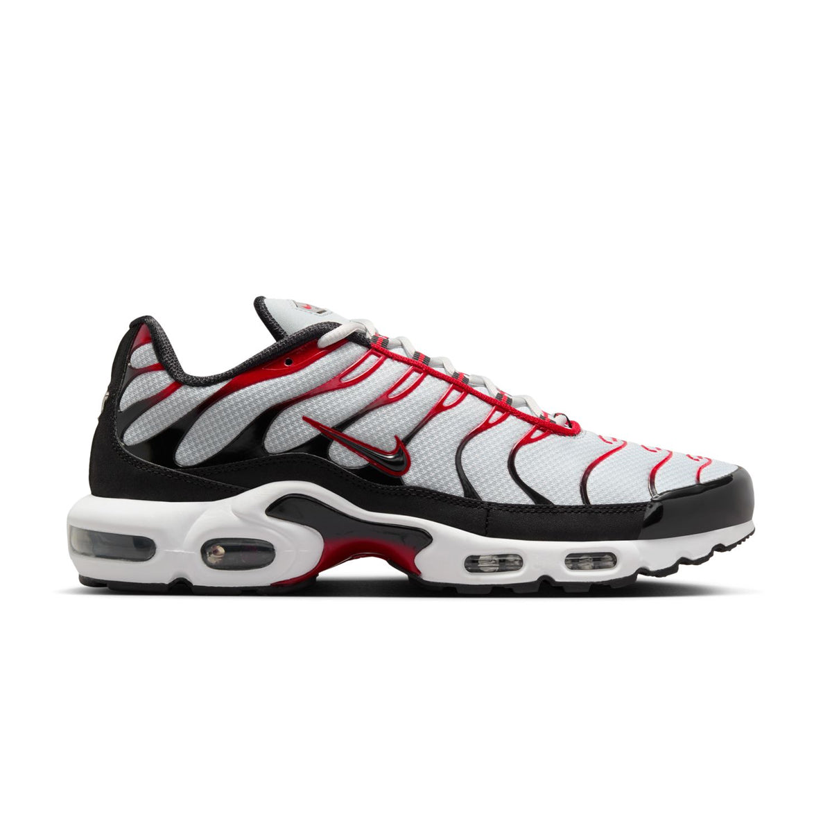Nike Air Max Plus 'White Black University Red' Running Shoes for Men - Lightweight Cushioned Sneakers for Gym, Jogging & Casual Wear