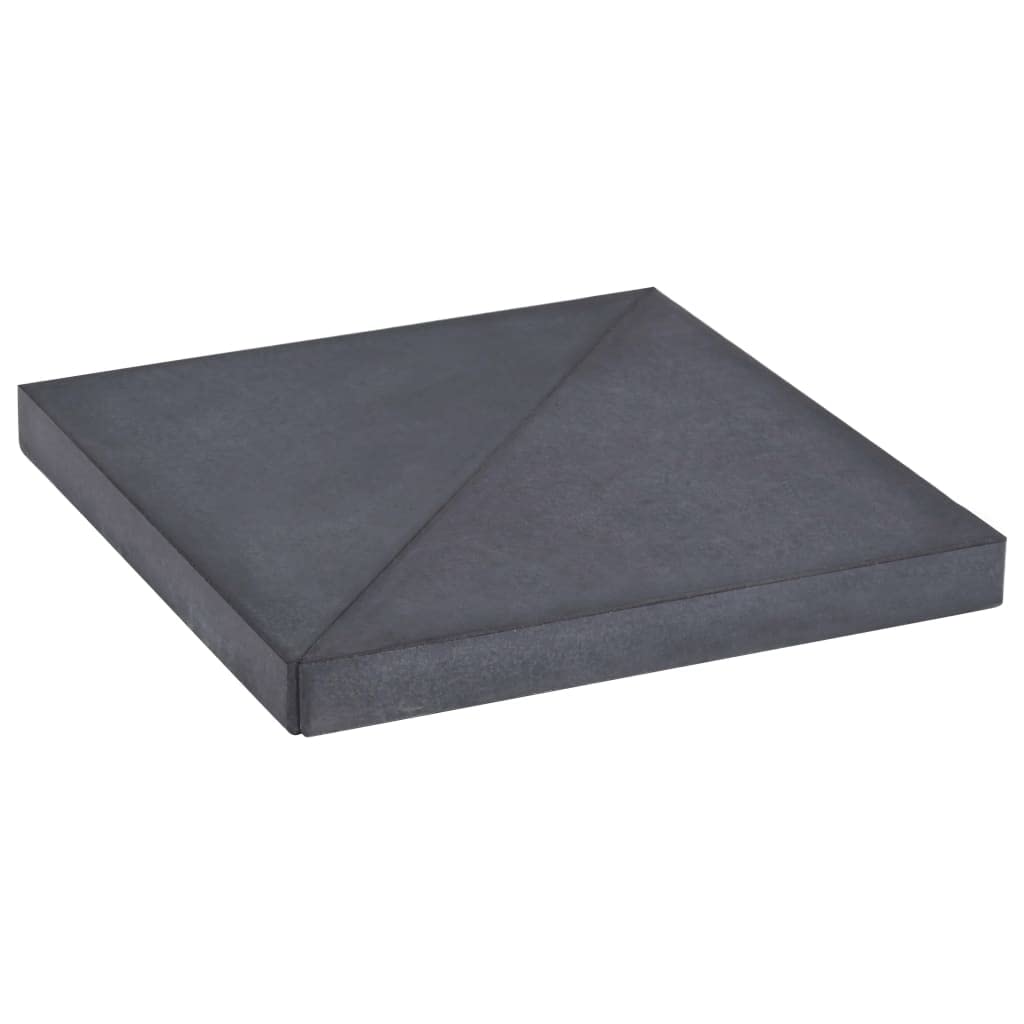 SKM Black Granite Square Umbrella Weight Plate - 15 kg for Outdoor Patio, Garden, and Poolside Stability