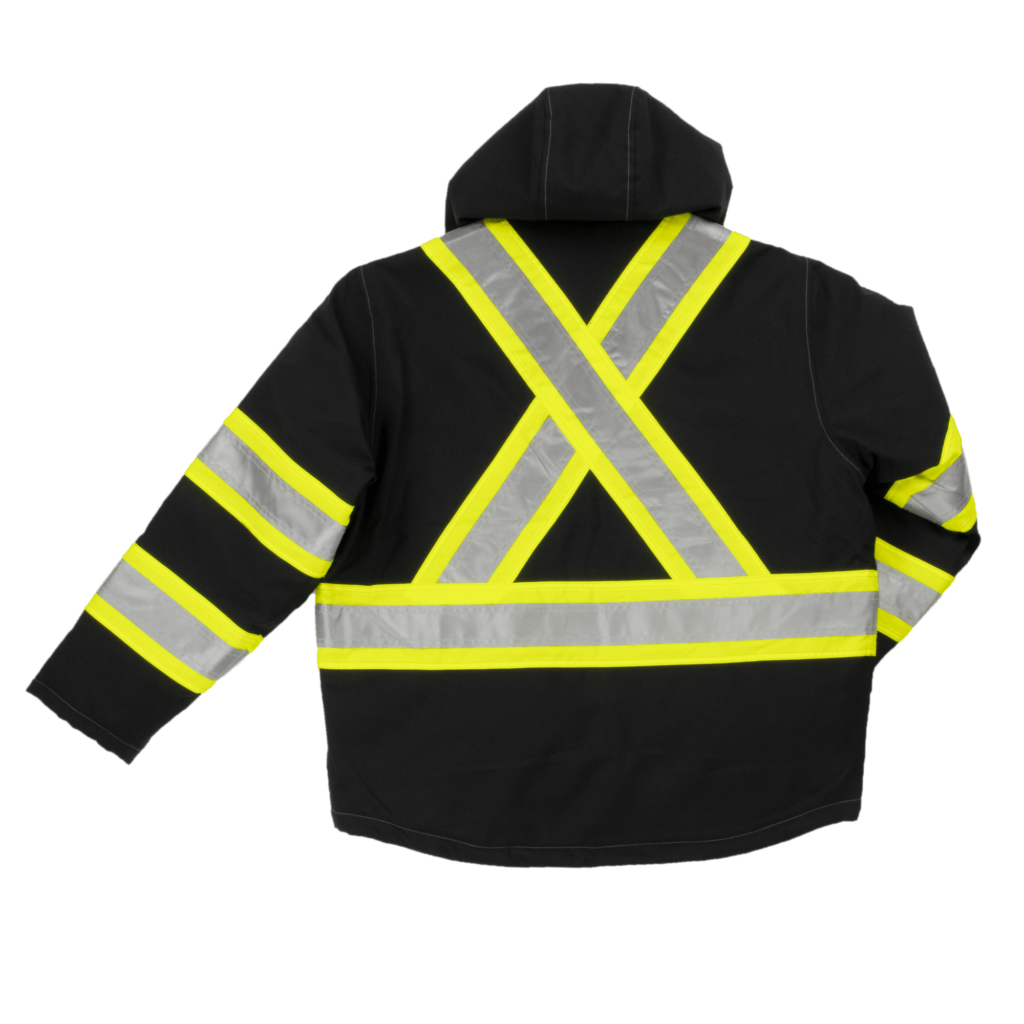 Tough Duck Flex Safety Jacket SJ40 - High Visibility Work Jacket for Construction & Outdoor Safety | Durable Reflective Workwear for Men