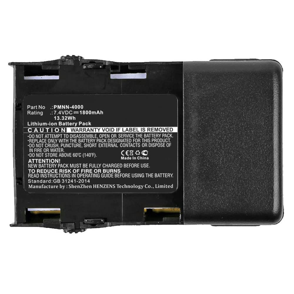 Synergy Digital 2-Way Radio Battery - 1800mAh Li-ion Replacement for Kenwood ProTalk XLS 464-467 & Motorola PMNN4000 | Long-Lasting 7.4V Power Solution for Walkie Talkies | Ideal for Construction, Security & Outdoor Adventures