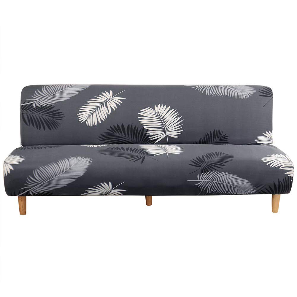 TOPCHANCES Stretch Plush Armless Sofa Bed Cover - Full Size Fitted Slipcover for Futon & Folding Sofas, Removable Furniture Protector with Elastic Bottom - Perfect for Living Room, Dining Room & Pet-Friendly Spaces