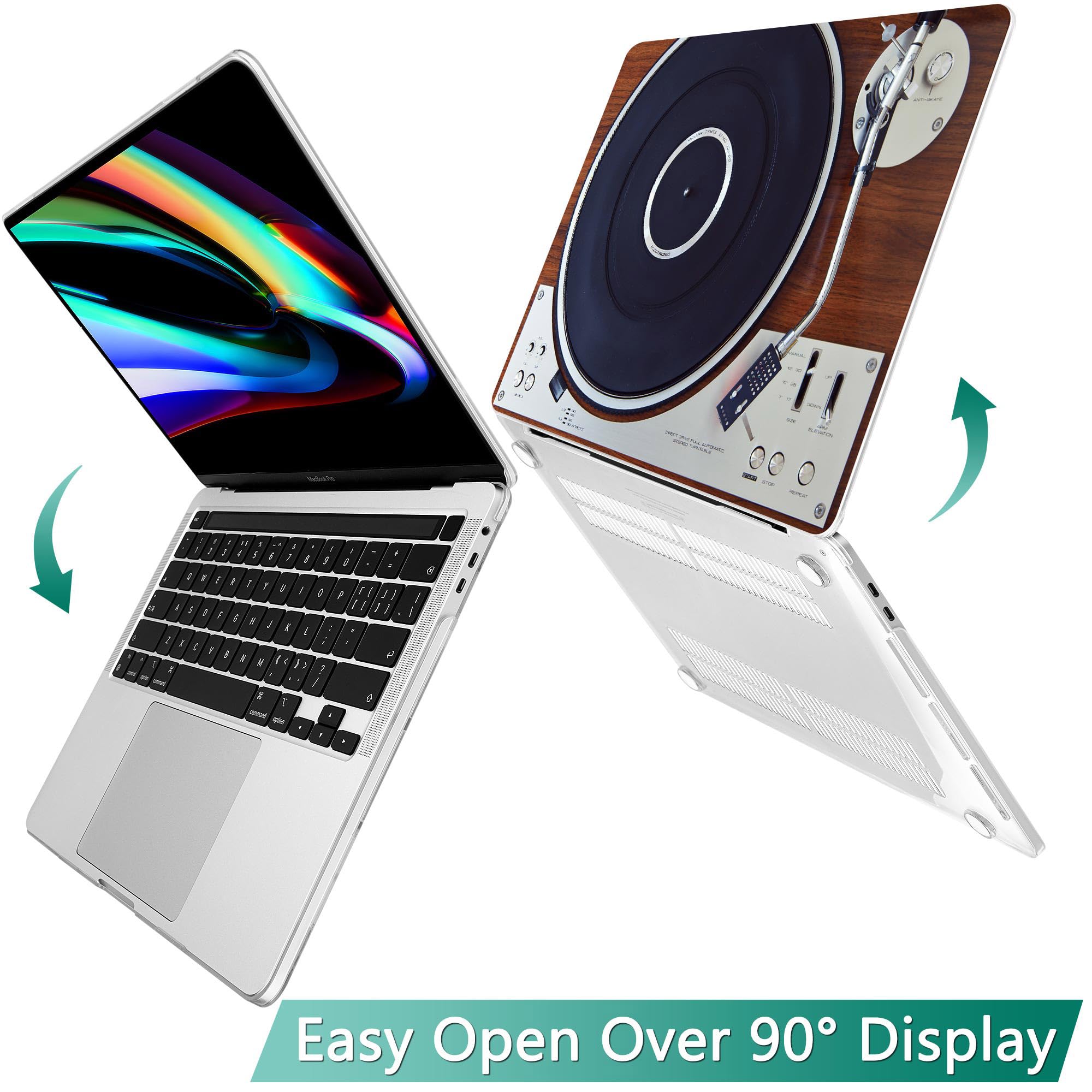 May Chen Screen Protector & Keyboard Cover for MacBook Pro 16-inch A2141 (2019-2020 Model) - Soft-Touch Plastic Case Compatible with Touch Bar & Touch ID - Perfect for Office Work, Travel, and Music Lovers with Vinyl Record Collection