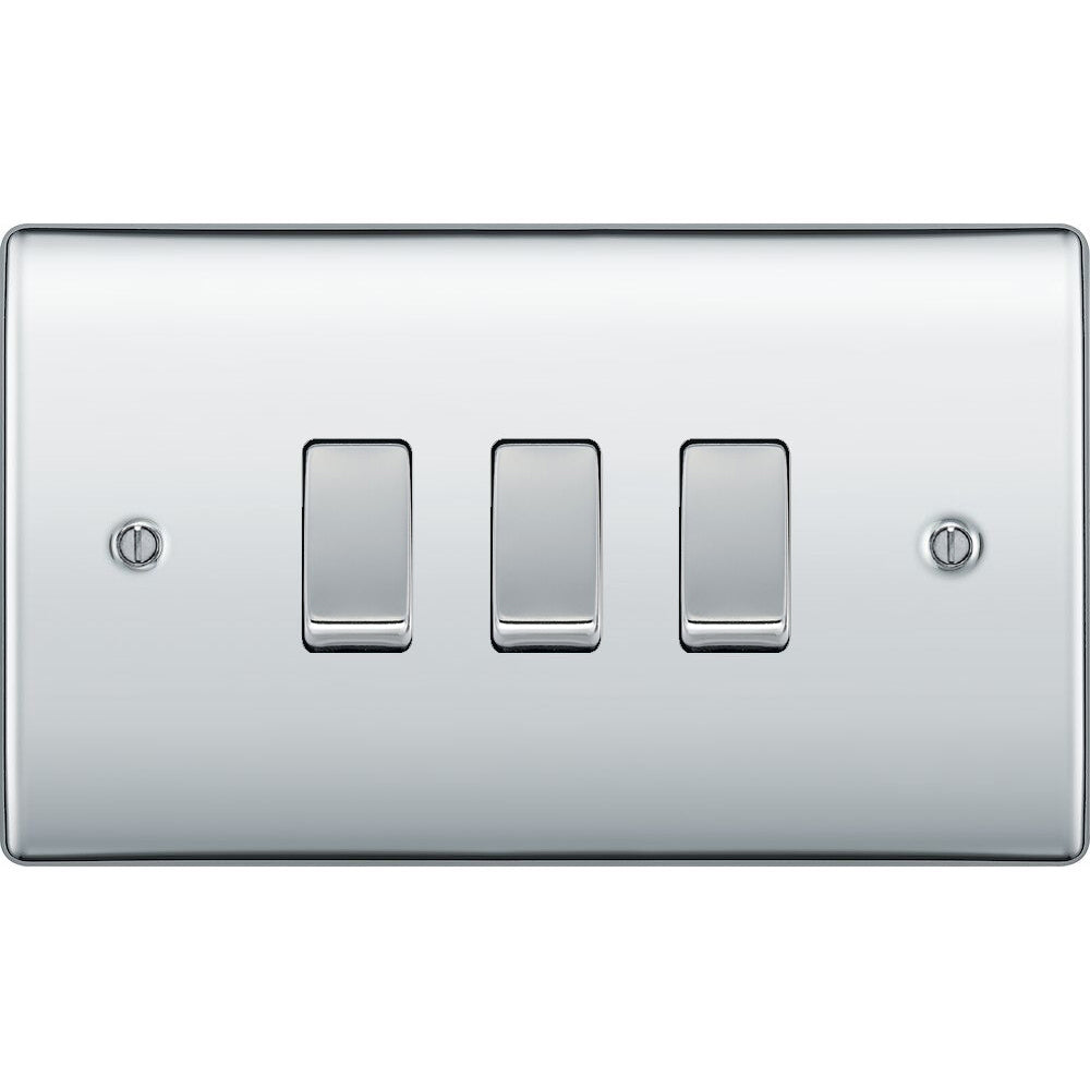 BG Nexus Metal Polished Chrome 3G Intermediate Combination Switch - High Quality Automotive Electrical Switch for Trucks & Heavy Equipment - Perfect for Vehicle Wiring & Electrical System Upgrades