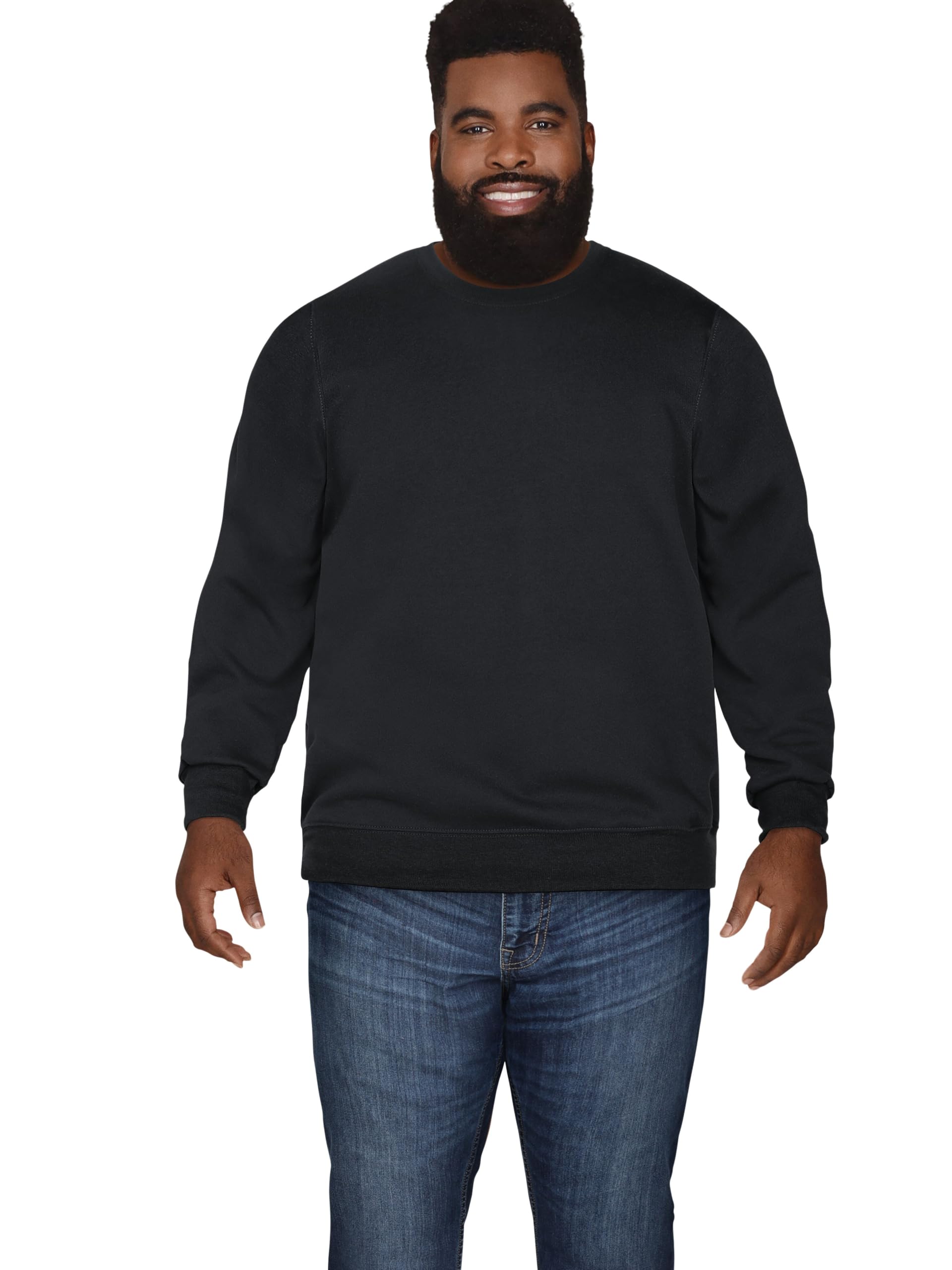 Fruit of the Loom Men's Big and Tall Fleece Crewneck Sweatshirt - Soft & Comfortable Pullover for Casual Wear, Work & Outdoor Activities
