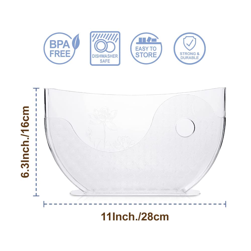 BANU Rice Paper Water Bowl with Side Pocket Holder for Spring Rolls & Summer Rolls | Banh Trang Holder | Perfect for Vietnamese Cuisine & DIY Wraps at Home